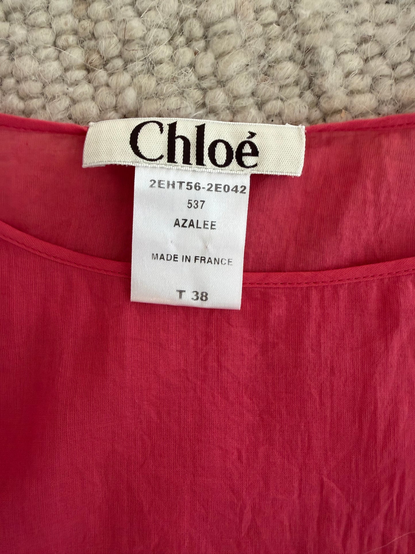 Vintage Chloé S/S 2002 Pink Blouse with Big Sleeves