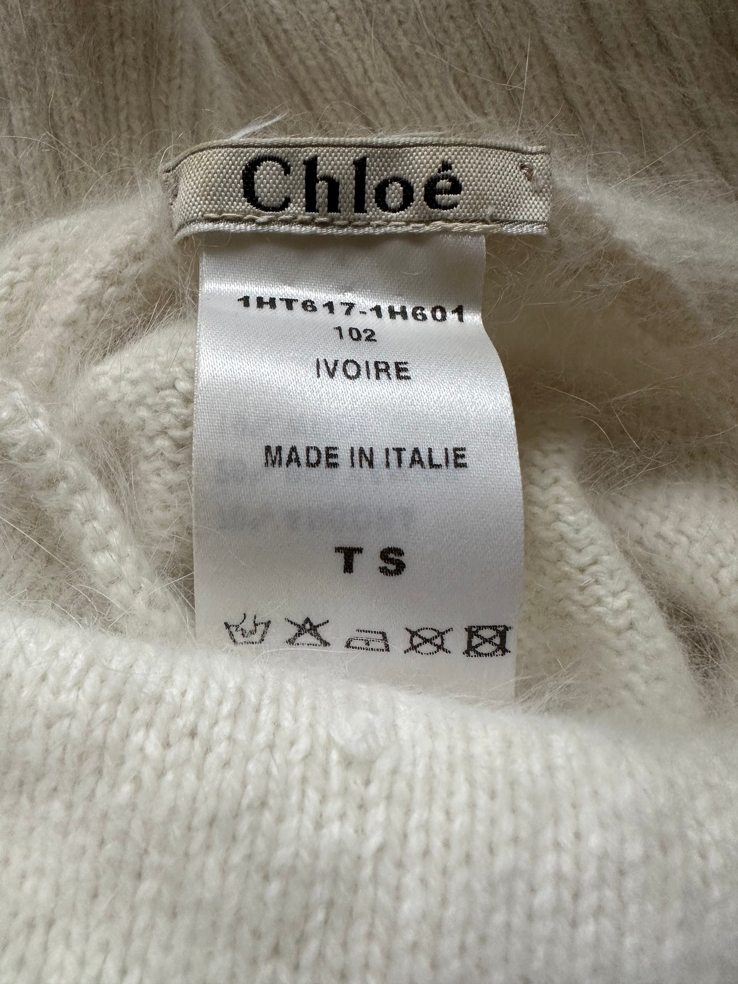 Vintage Chloé F/W 2001 Face Angora Sleeveless Turtleneck