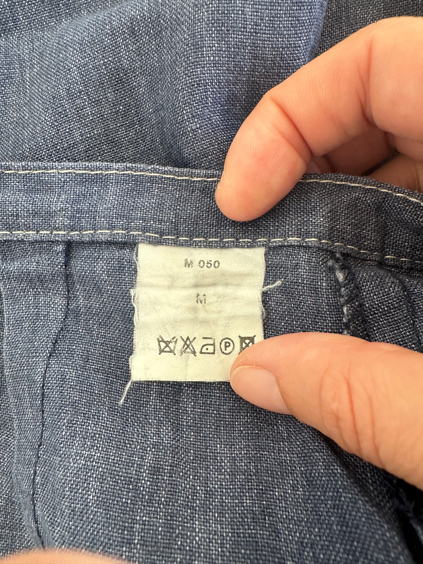 Vintage Gaultier Jeans Blue Linen Wrap Skirt