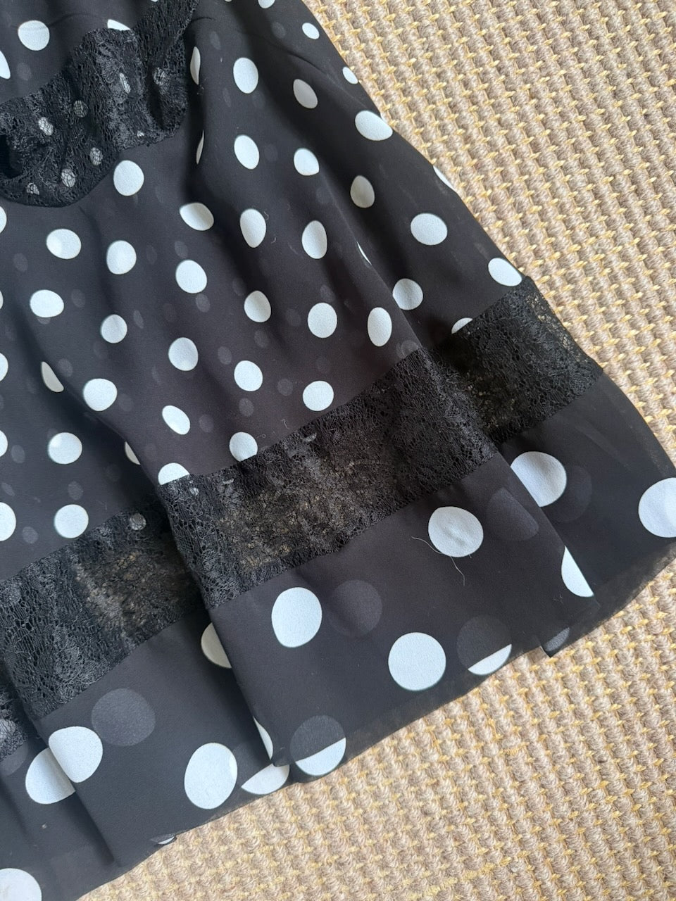 Comme des Garcons 2009 Black and White Polka Dot Dress