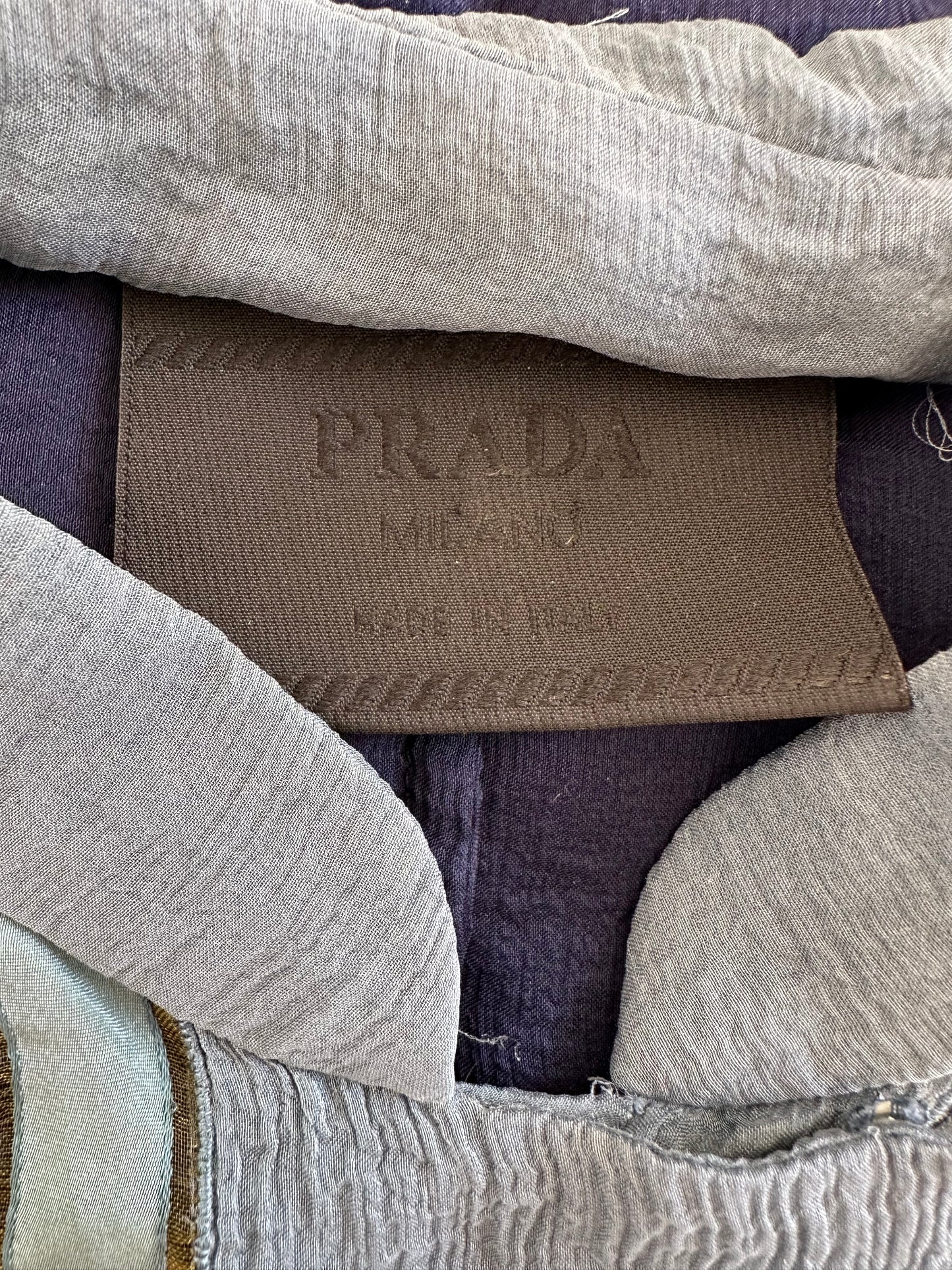Vintage Prada S/S 1997 Blue Silk Blouse