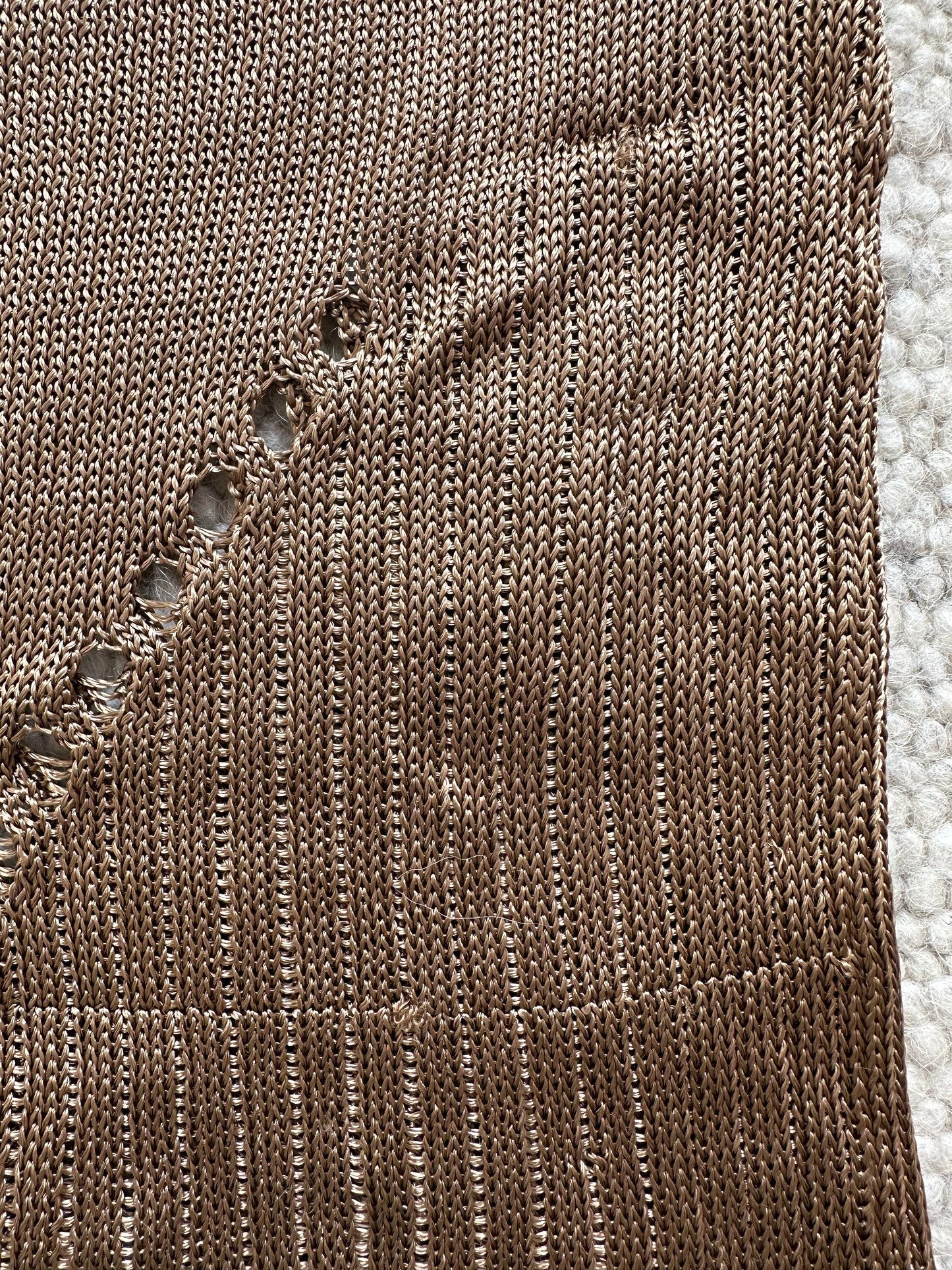 Vintage Thierry Mugler Gold Lurex Knitted Top