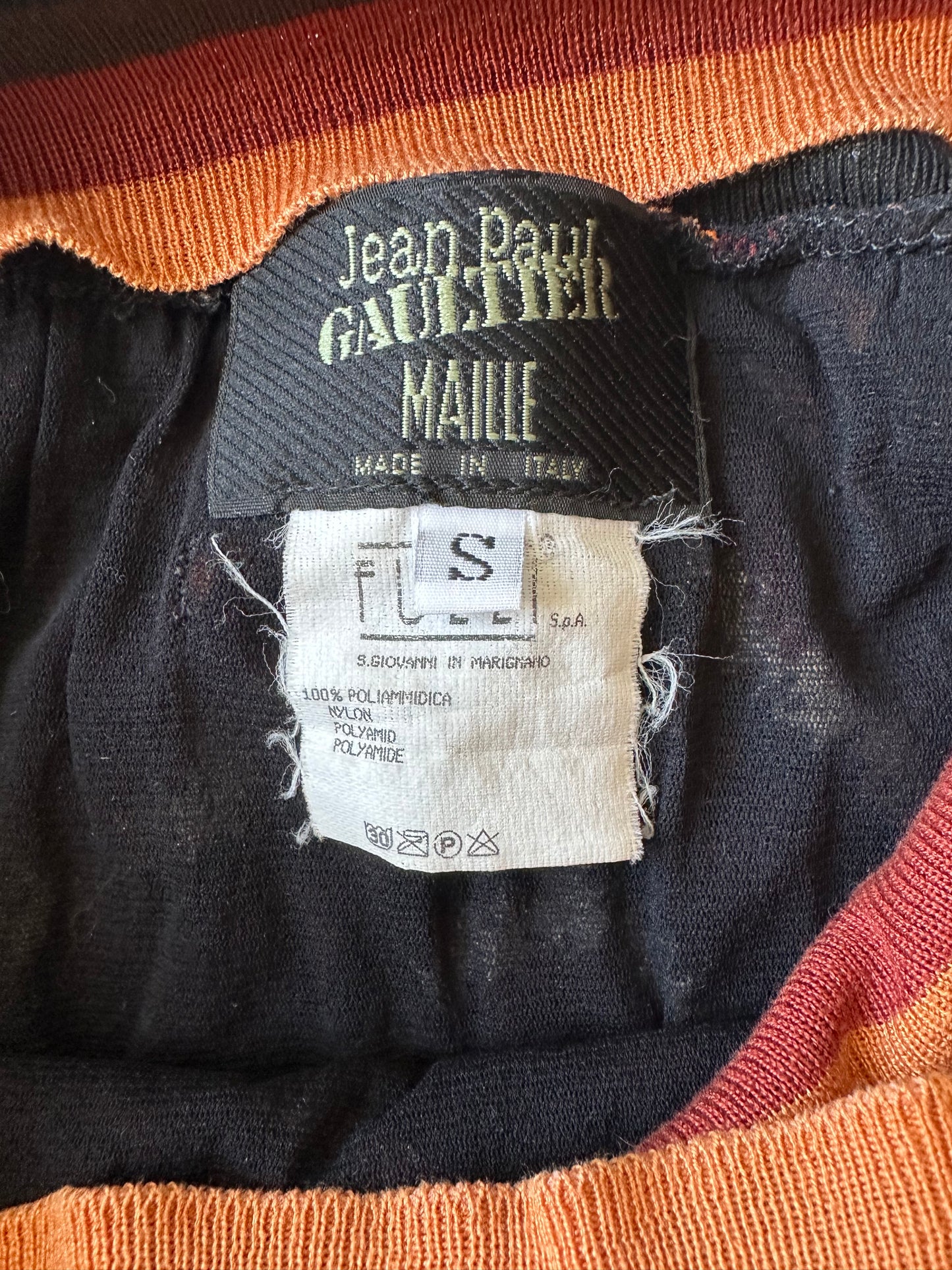 Vintage Jean Paul Gaultier S/S 1997 Abstract Mesh Skirt