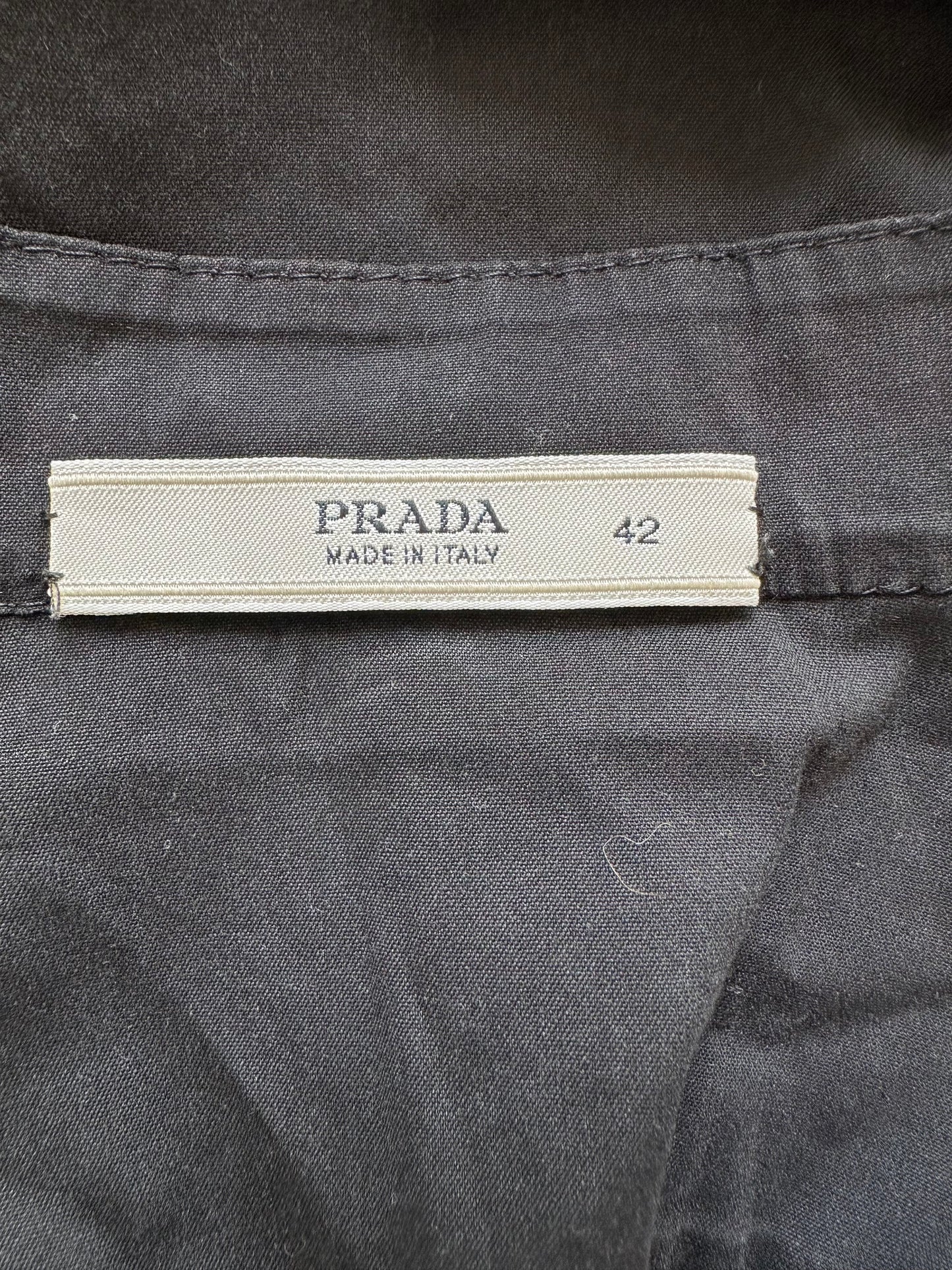 Prada Black Asymmetrical Shirt