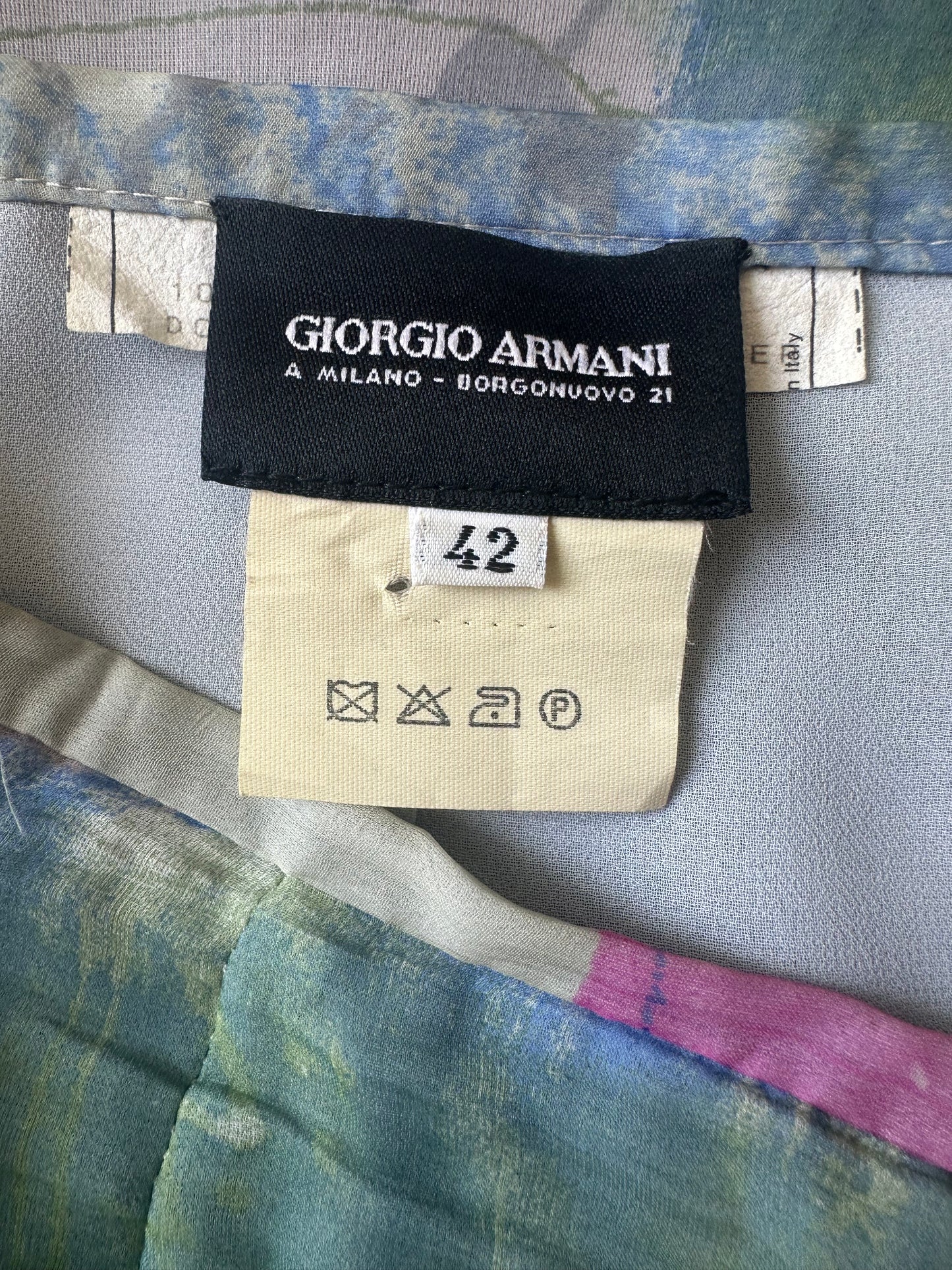 Vintage Giorgio Armani S/S 2000 Patterned Skirt