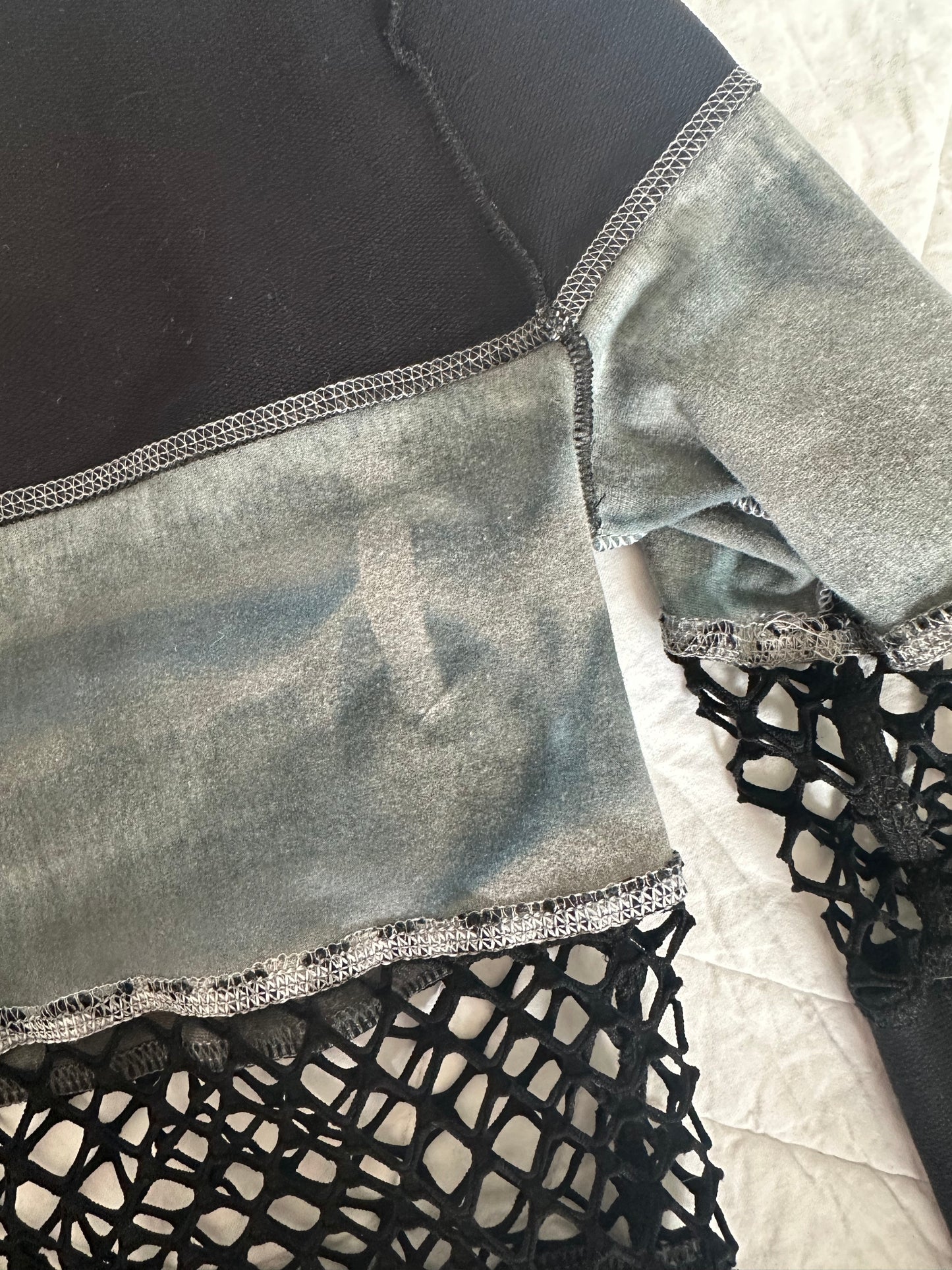 Vintage JPG Jeans Top with Fishnet