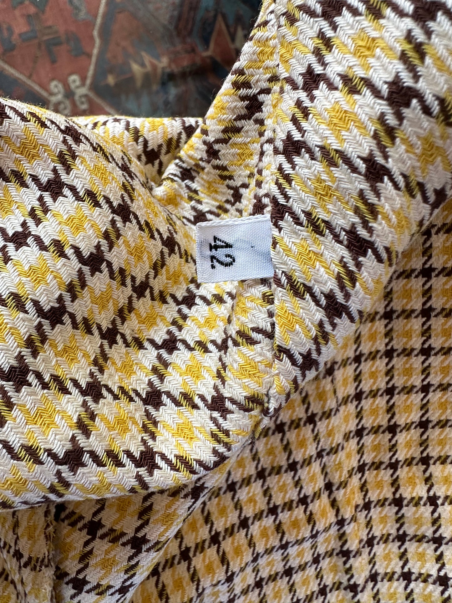 Vintage Prada S/S 1992 Yellow Checked Blazer