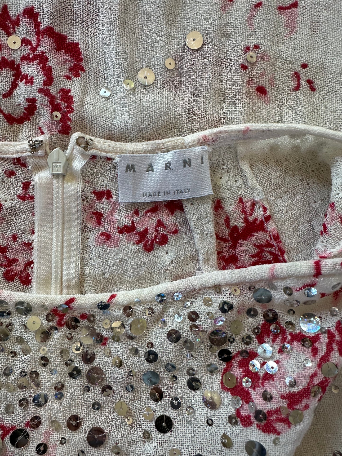 Vintage Marni Floral Sequin Maxi Skirt