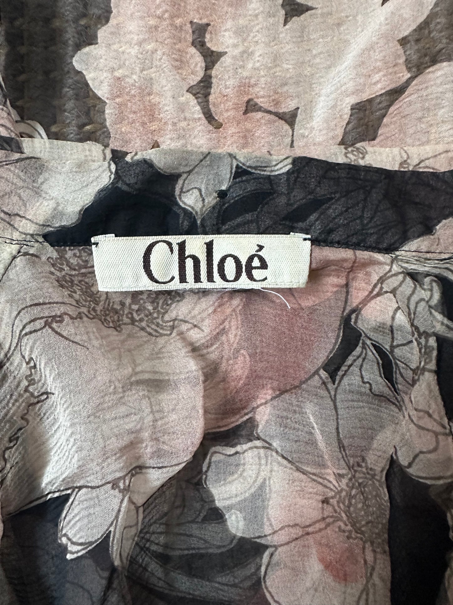Vintage Chloé F/W 2003 Floral Silk Blouse