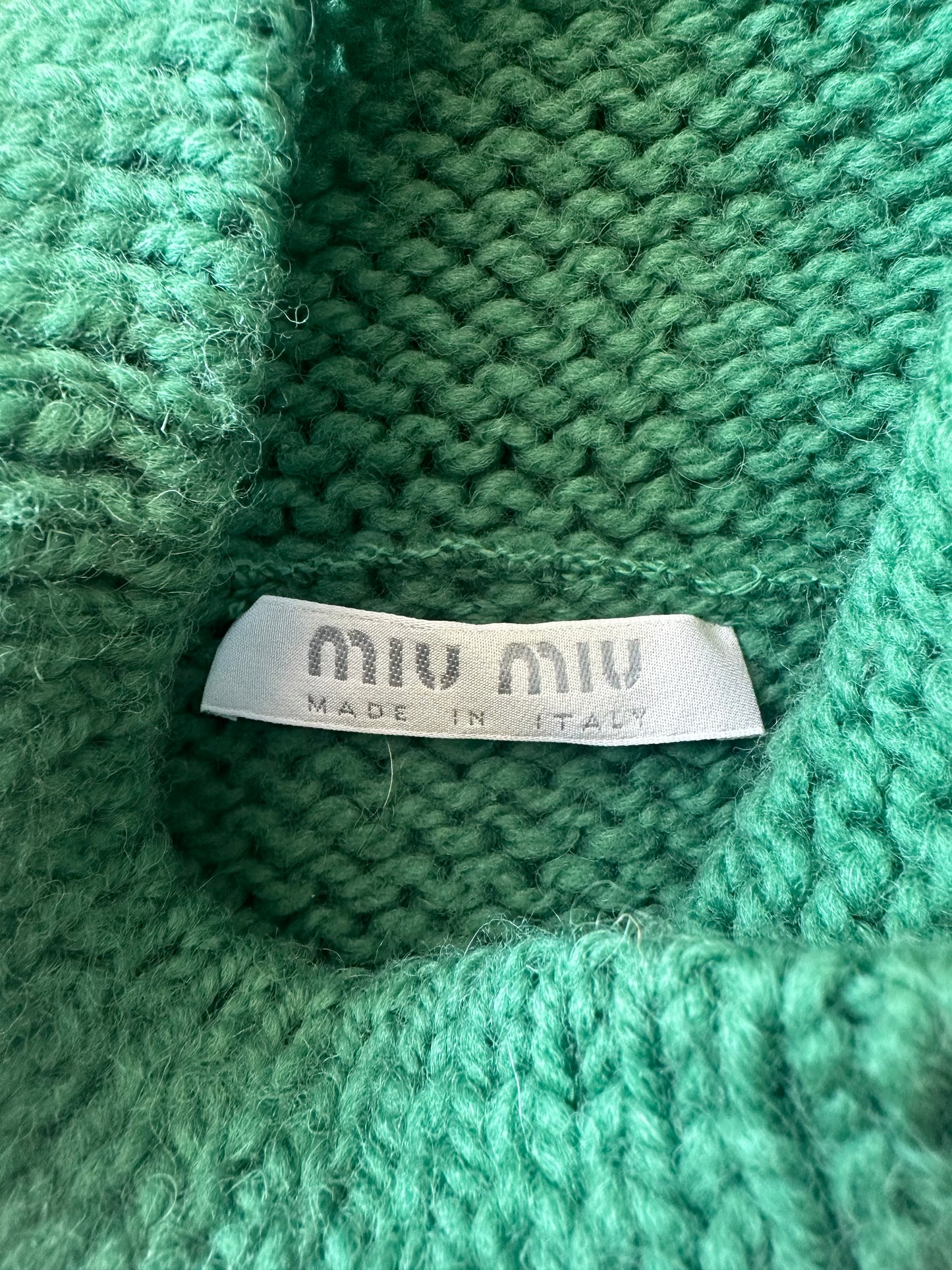 Vintage Miu Miu F/W 1999 Green Knitted Turtleneck