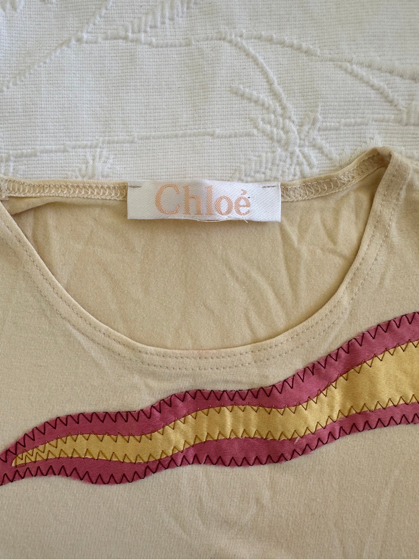 Vintage Chloé 90s Cat Embroidered T-shirt