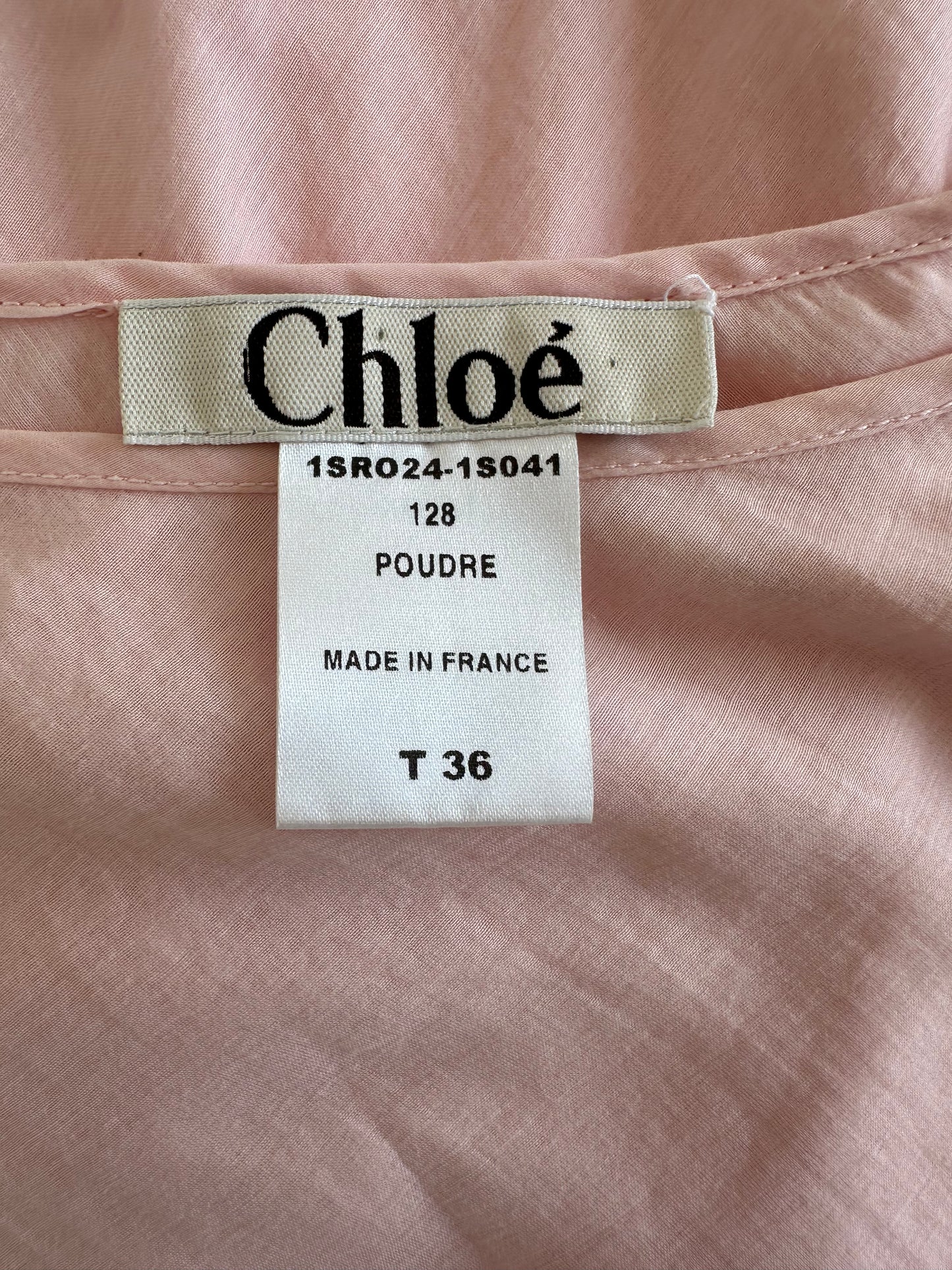 Vintage Chloé 2001 Pink Cotton Midi Dress