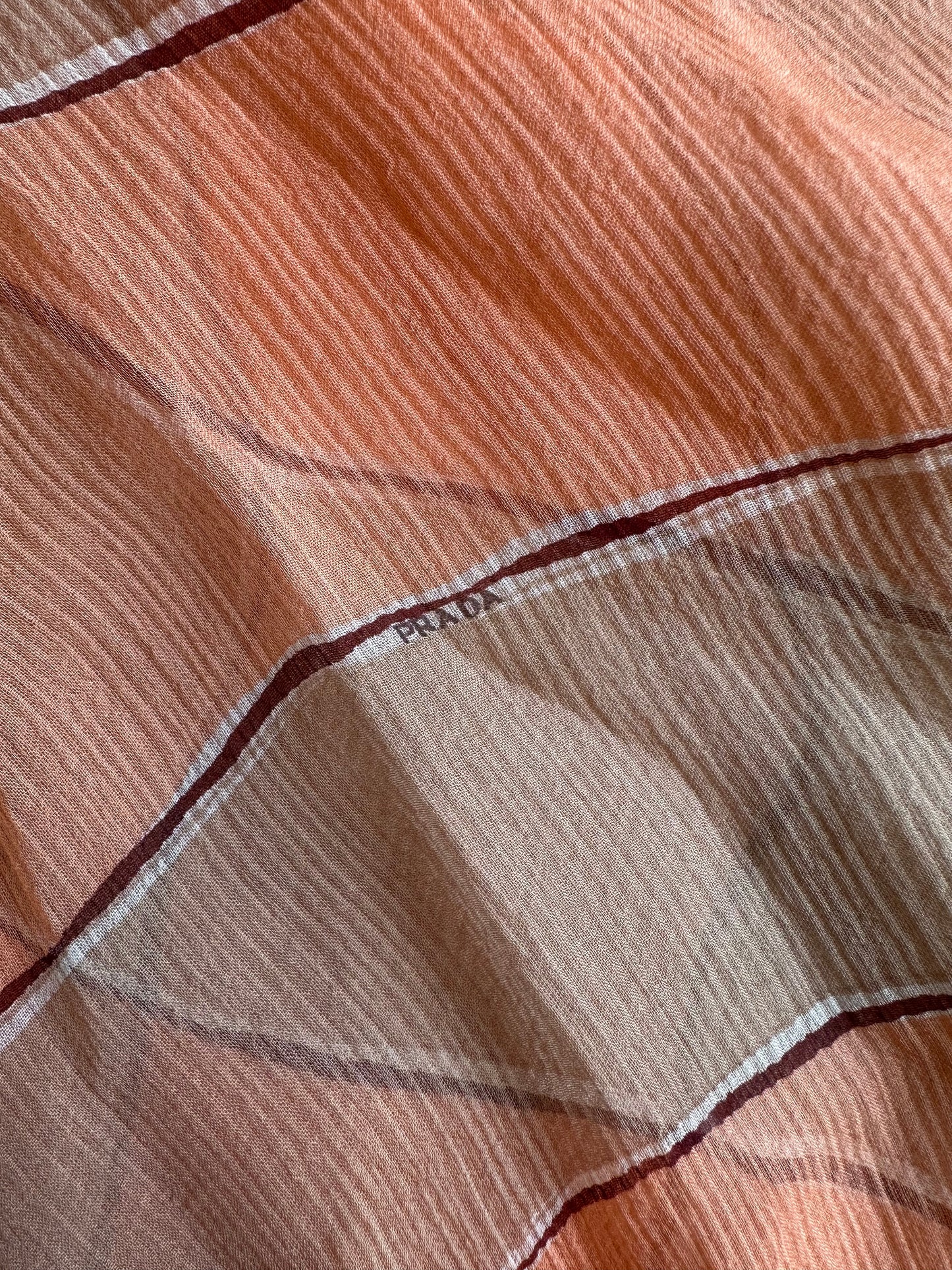 Vintage Prada F/W 2000 Silk Striped Dress