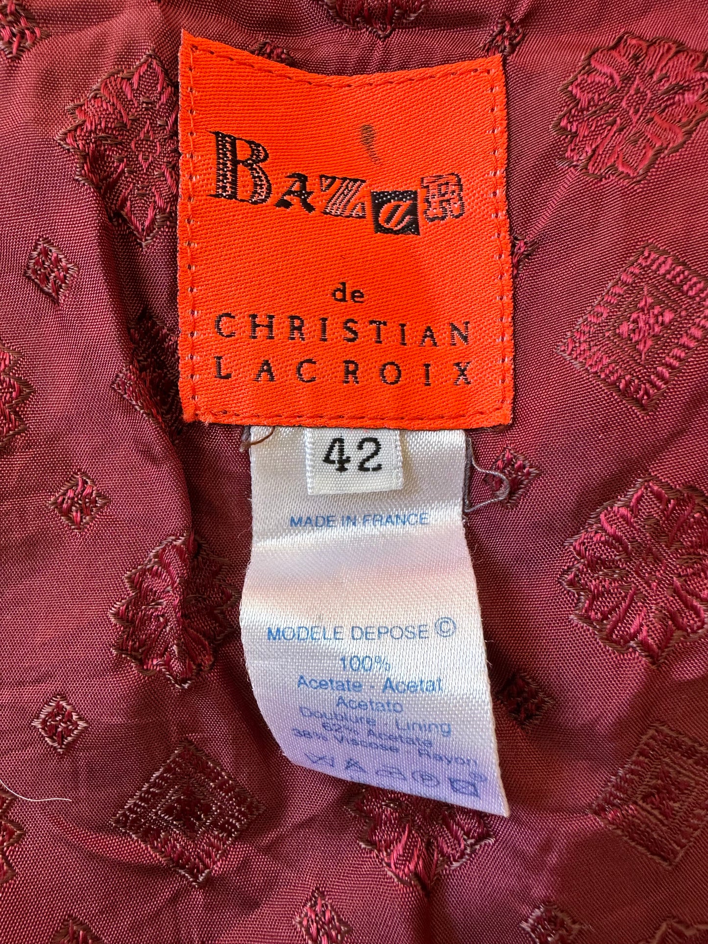 Vintage Christian Lacroix Bazar Brocade Waistcoat with Tie