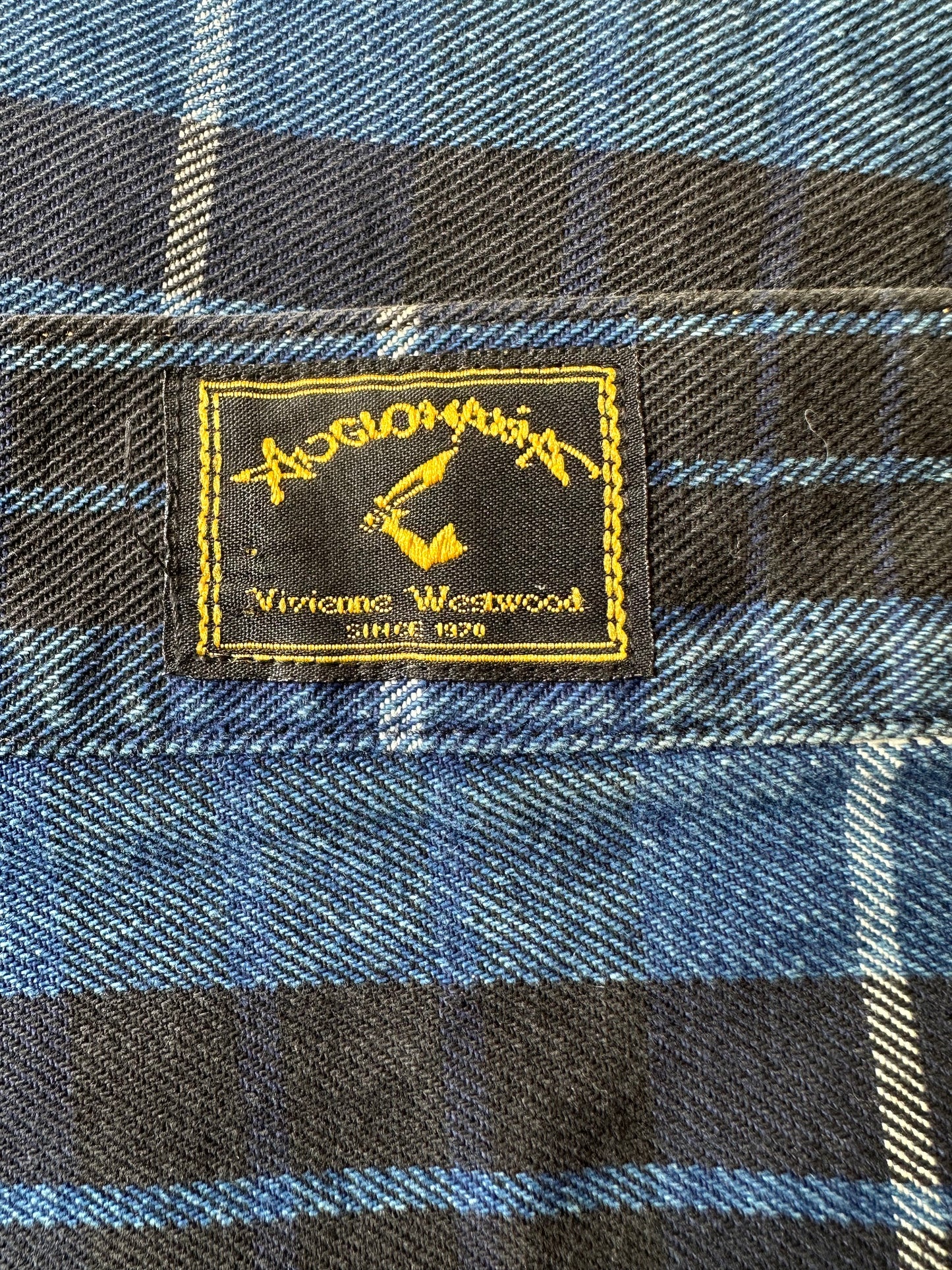 Vintage Vivienne Westwood Anglomania F/W 1998 Blue Tartan Skirt