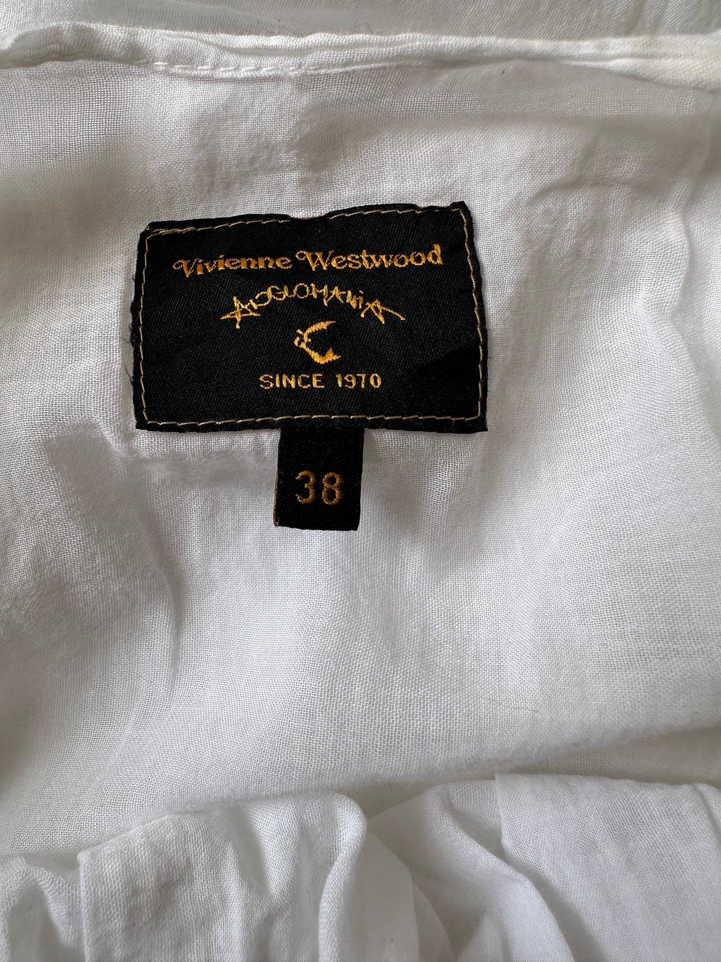 Vintage Vivienne Westwood Anglomania White Cotton Dress