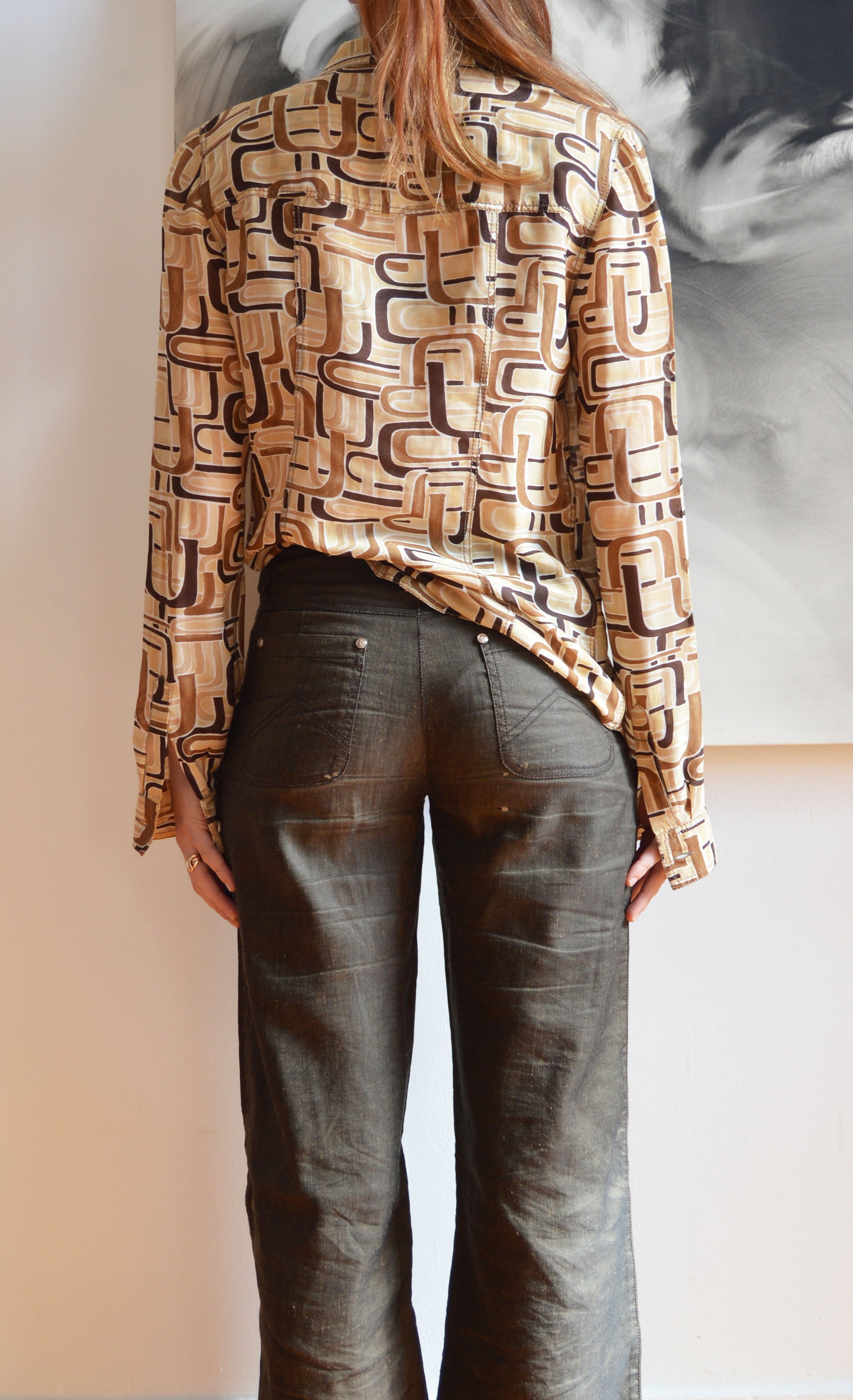 Vintage Prada F/W 1996 Silk Abstract Shirt