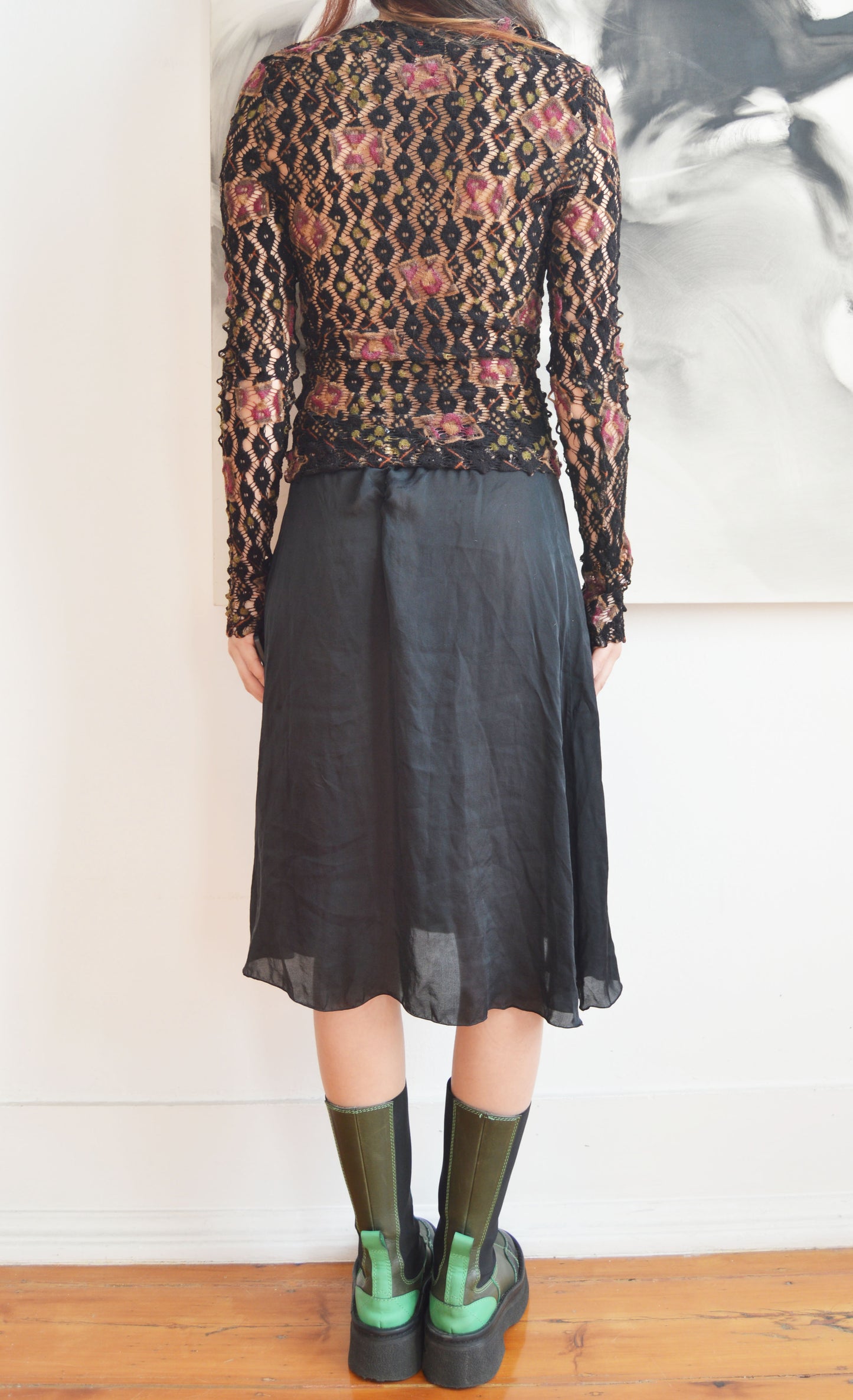 christian lacroix bazar fw 1996 fishnet top