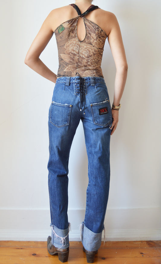 vintage dolce gabbana ss 2003 'sex' jeans