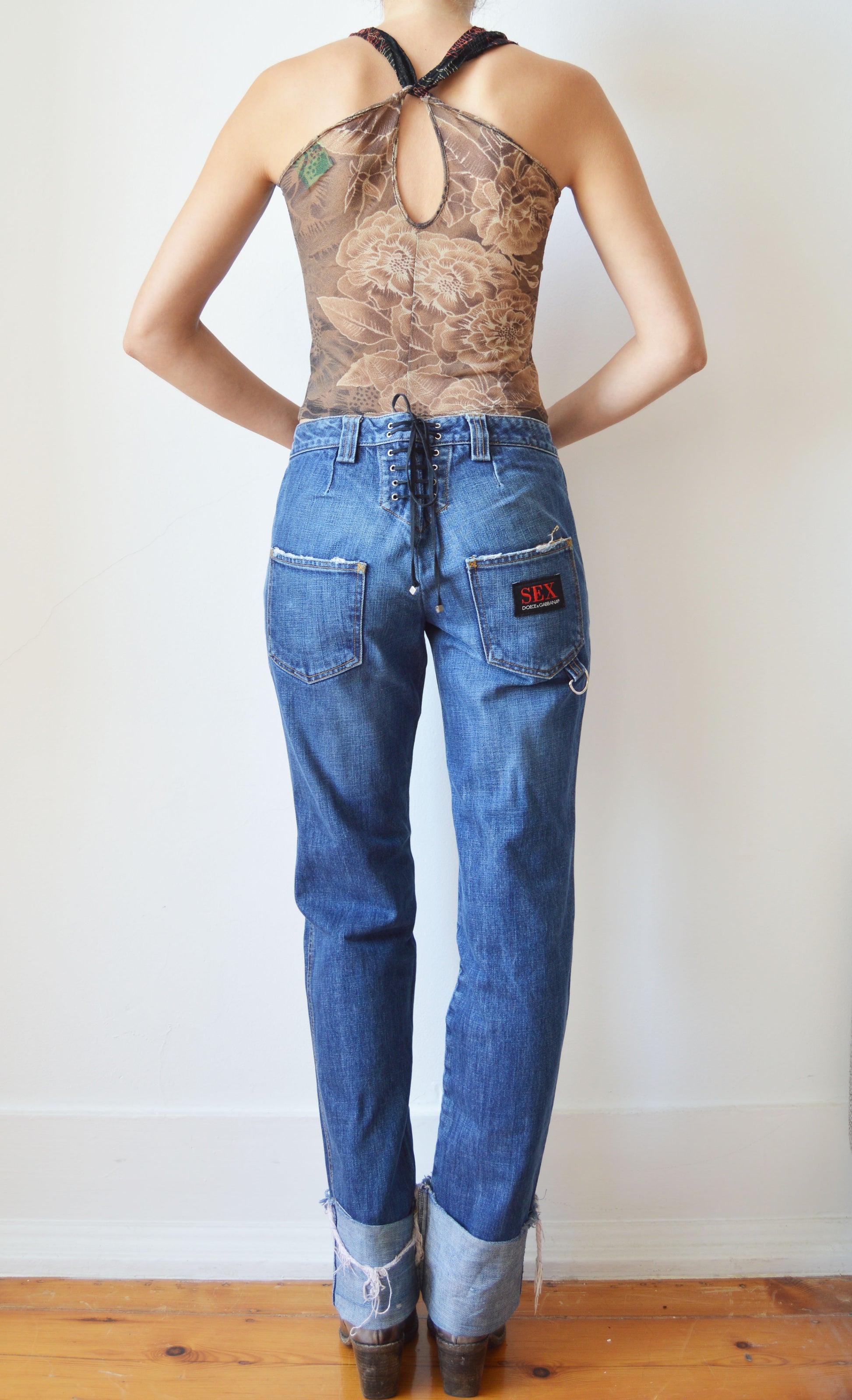 vintage dolce gabbana ss 2003 'sex' jeans