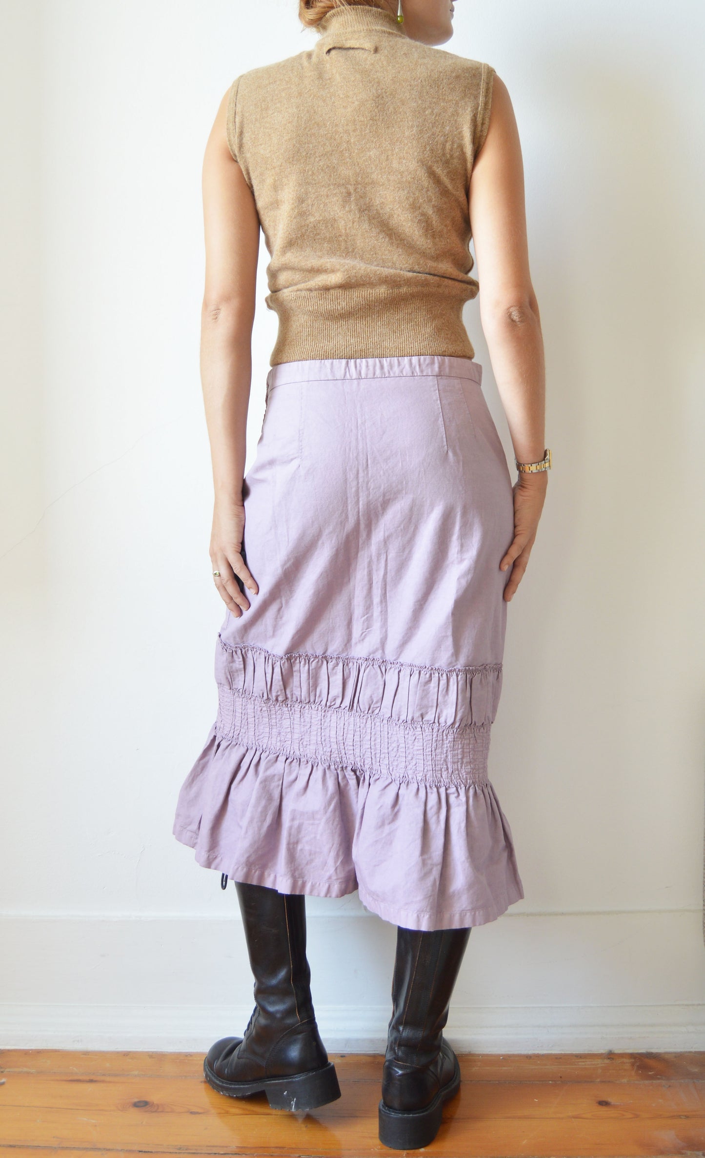 Dries van Noten Purple Midi Skirt