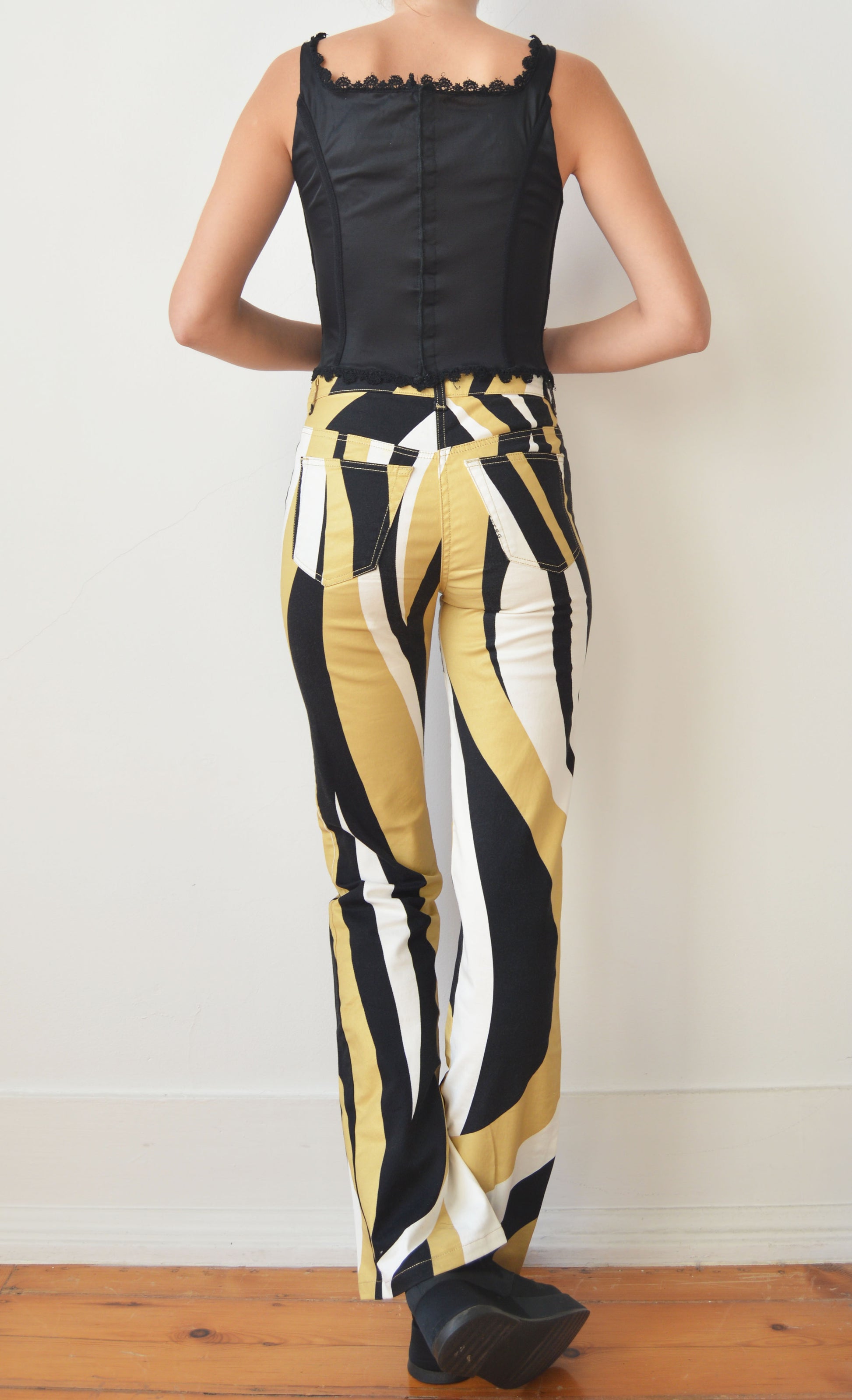 vintage moschino couture black corset top