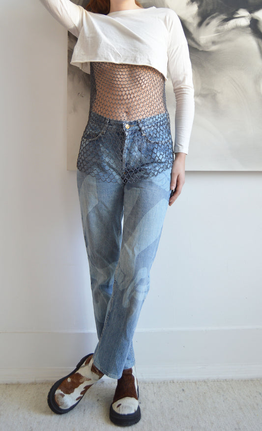 prada white cropped long sleeve top