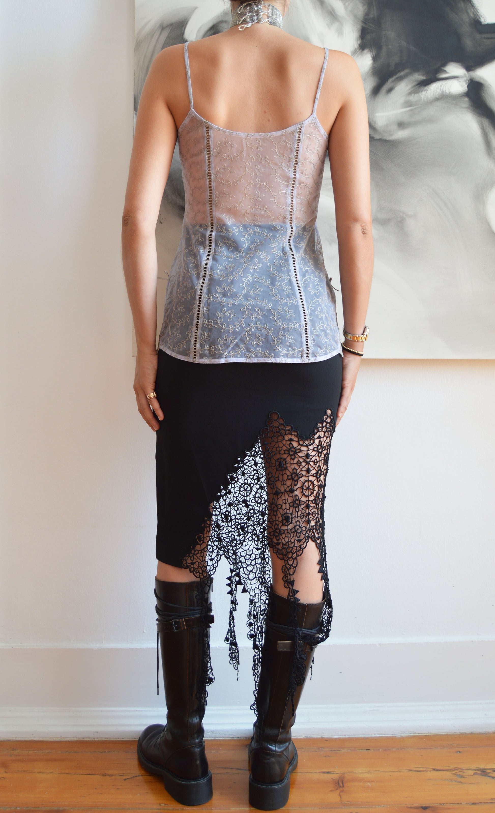 vintage chloe fw 1999 lace camisole