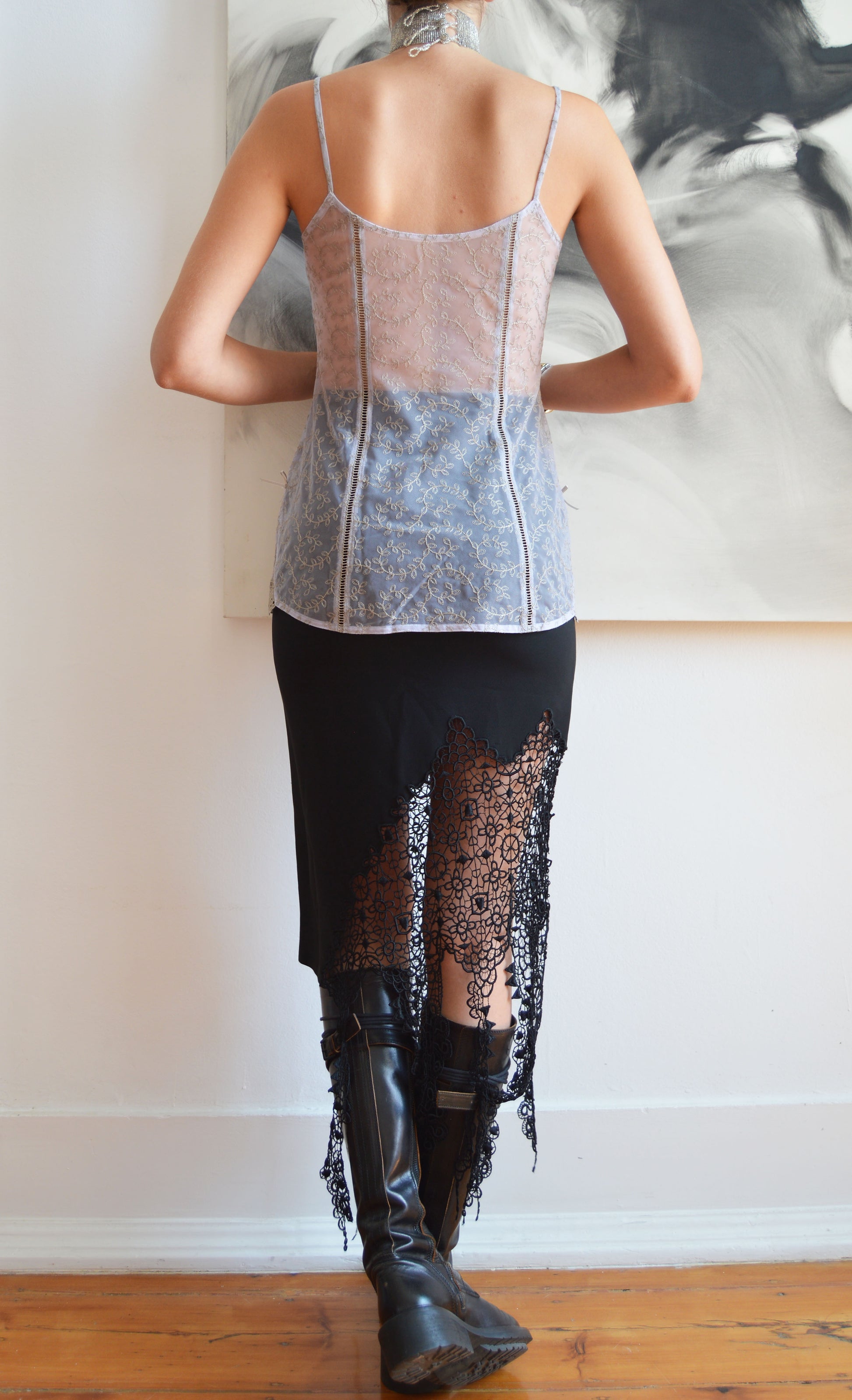 vintage chloe fw 1999 lace camisole