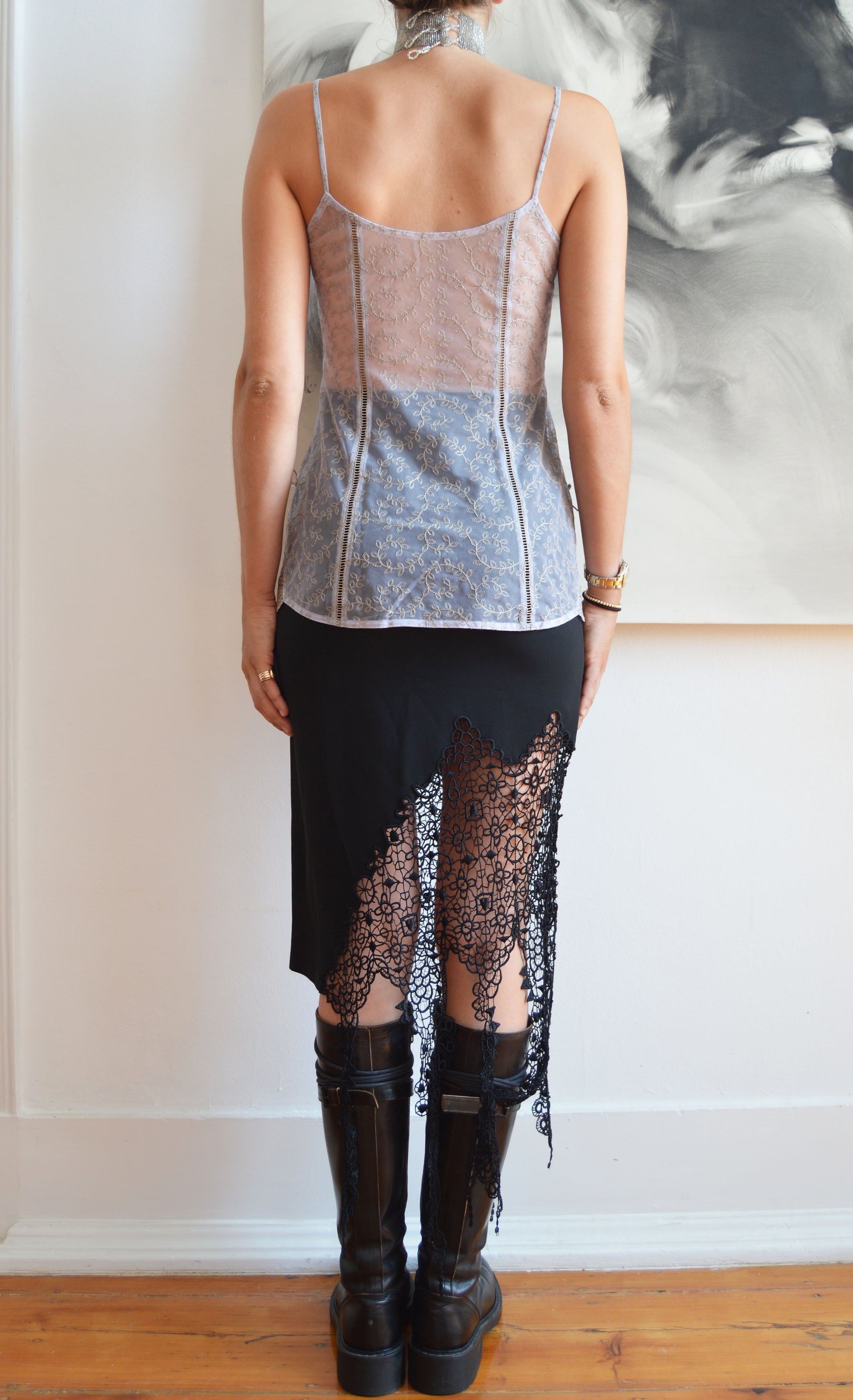 vintage chloe fw 1999 lace camisole