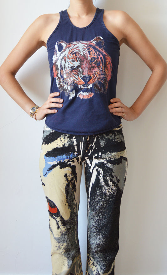 vintage chloe fw 1999 tiger face vest