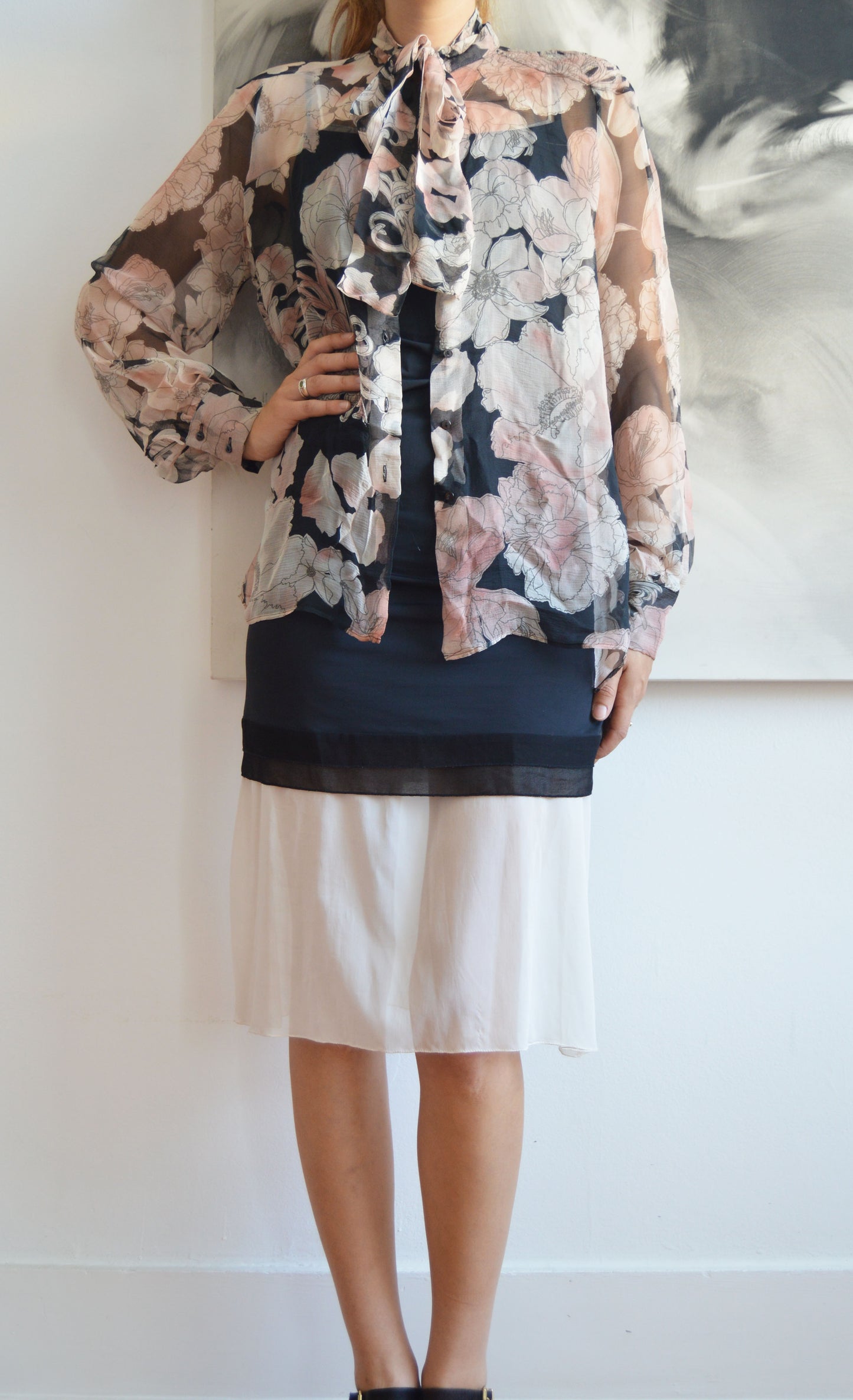 Vintage Chloé F/W 2003 Floral Silk Blouse