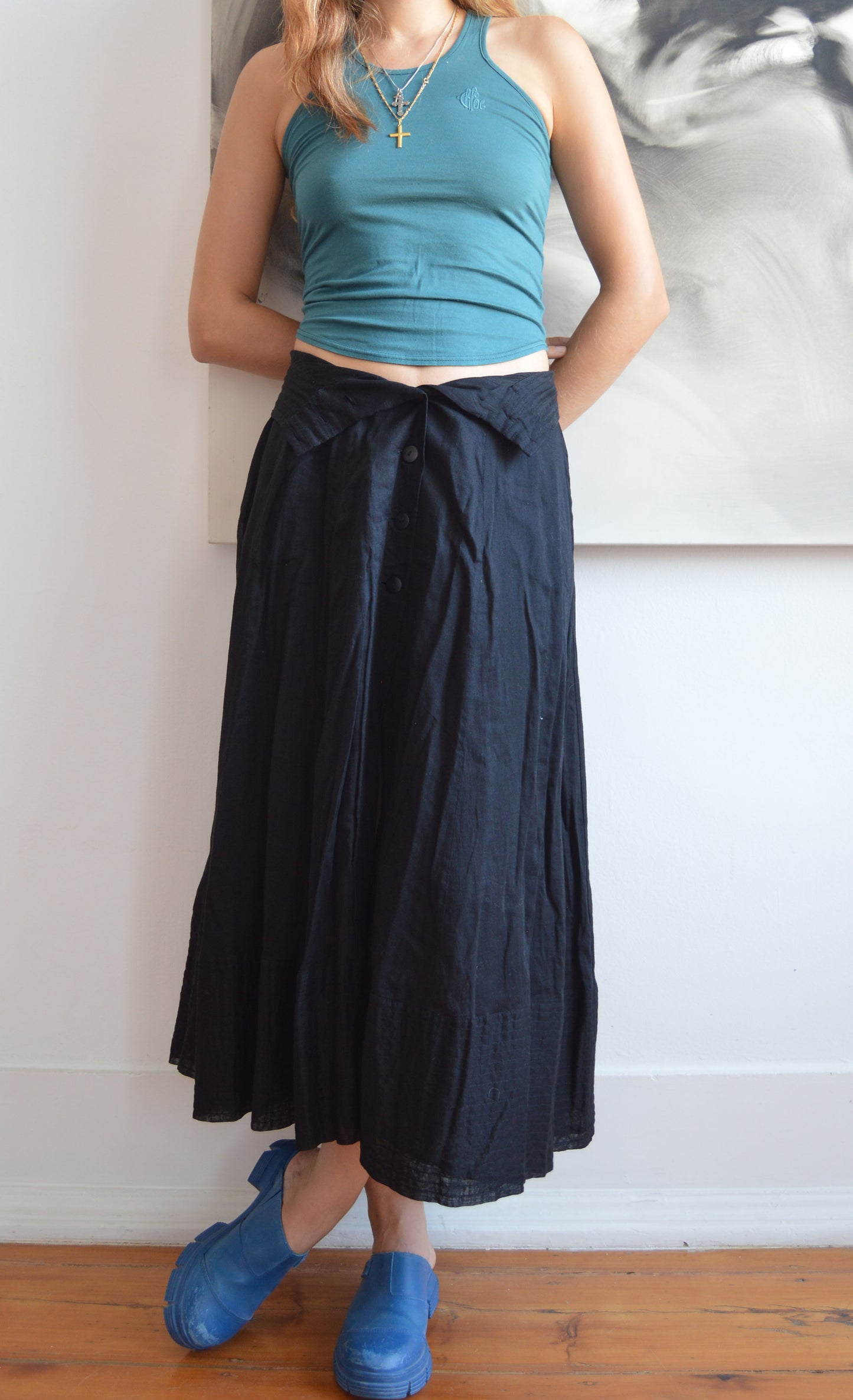 vintage Chloe teal tank top