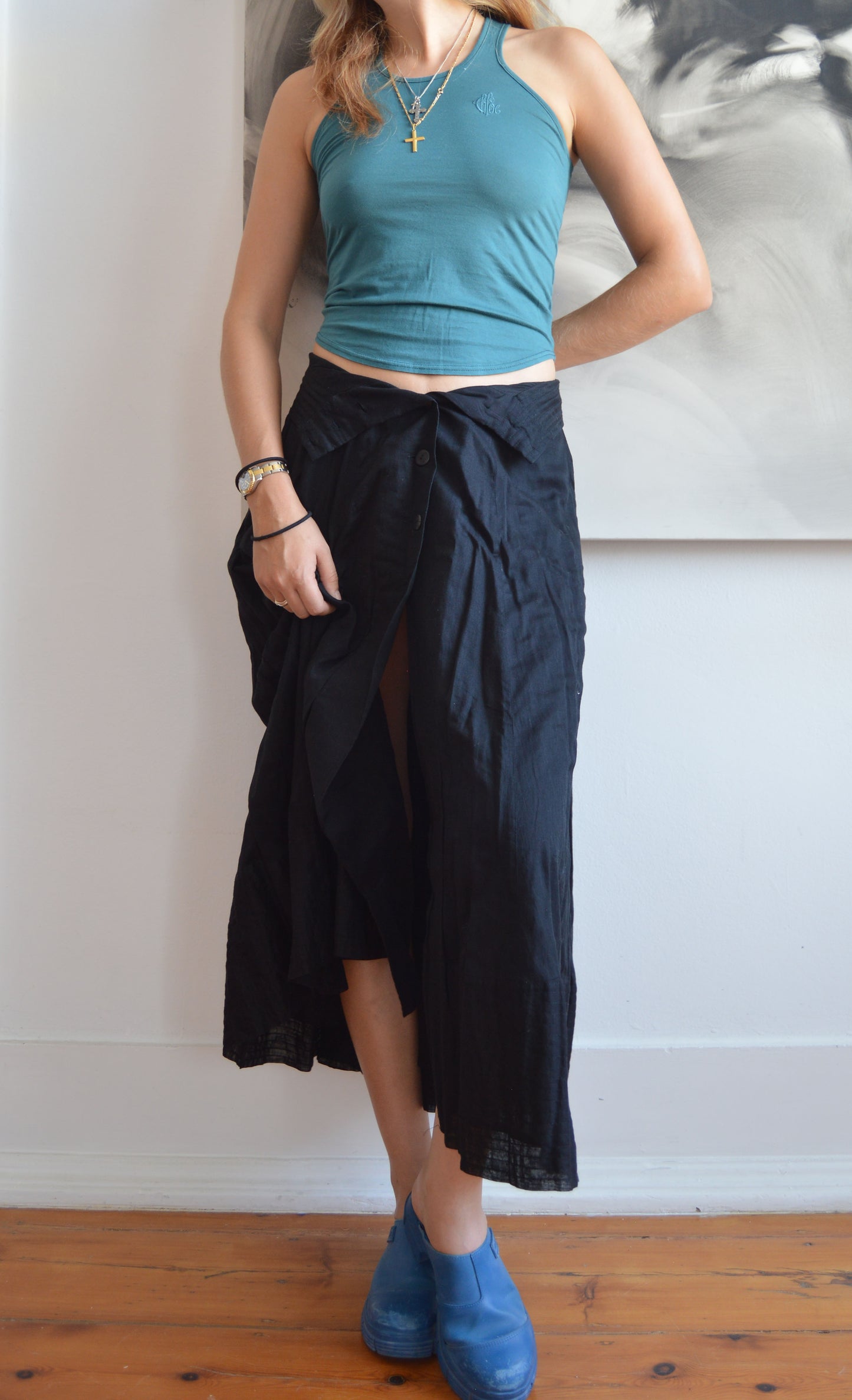 vintage Chloe teal tank top