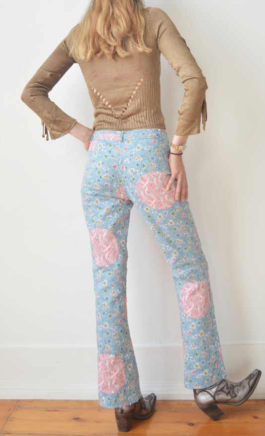 Vintage Christian Dior S/S 2003 Floral Jeans