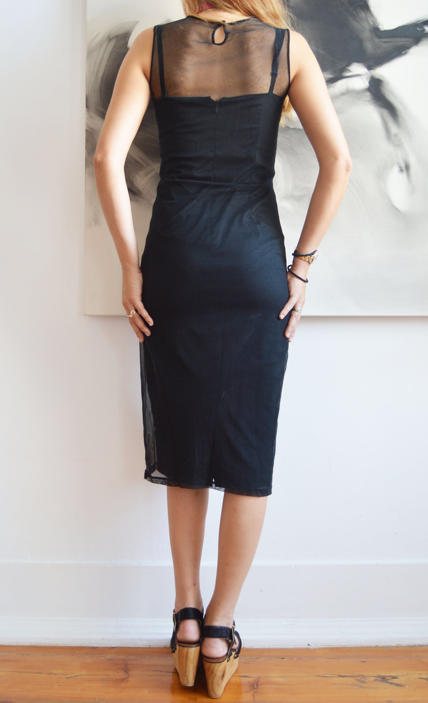Vintage D&G F/W 1998 Embroidered Mesh Dress