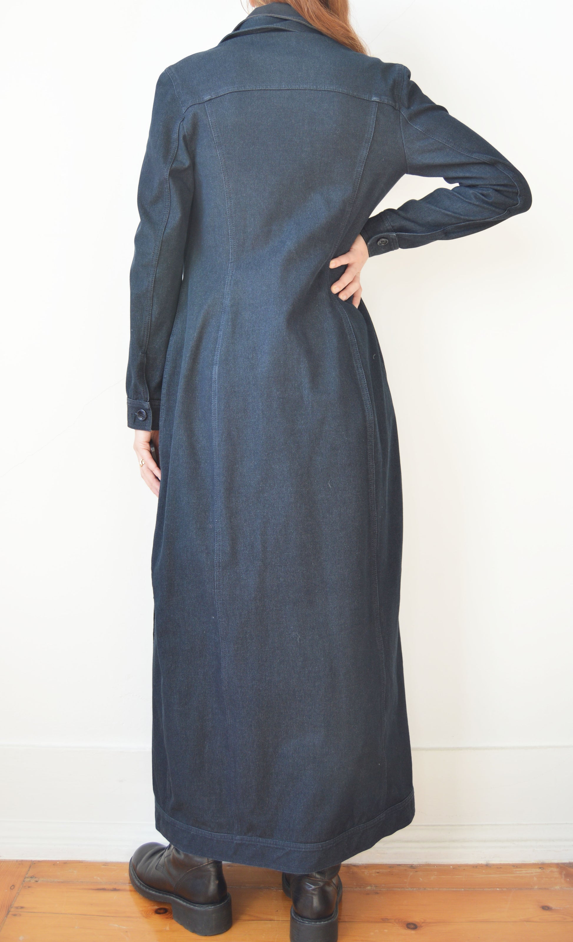 vintage d&g maxi denim jacket