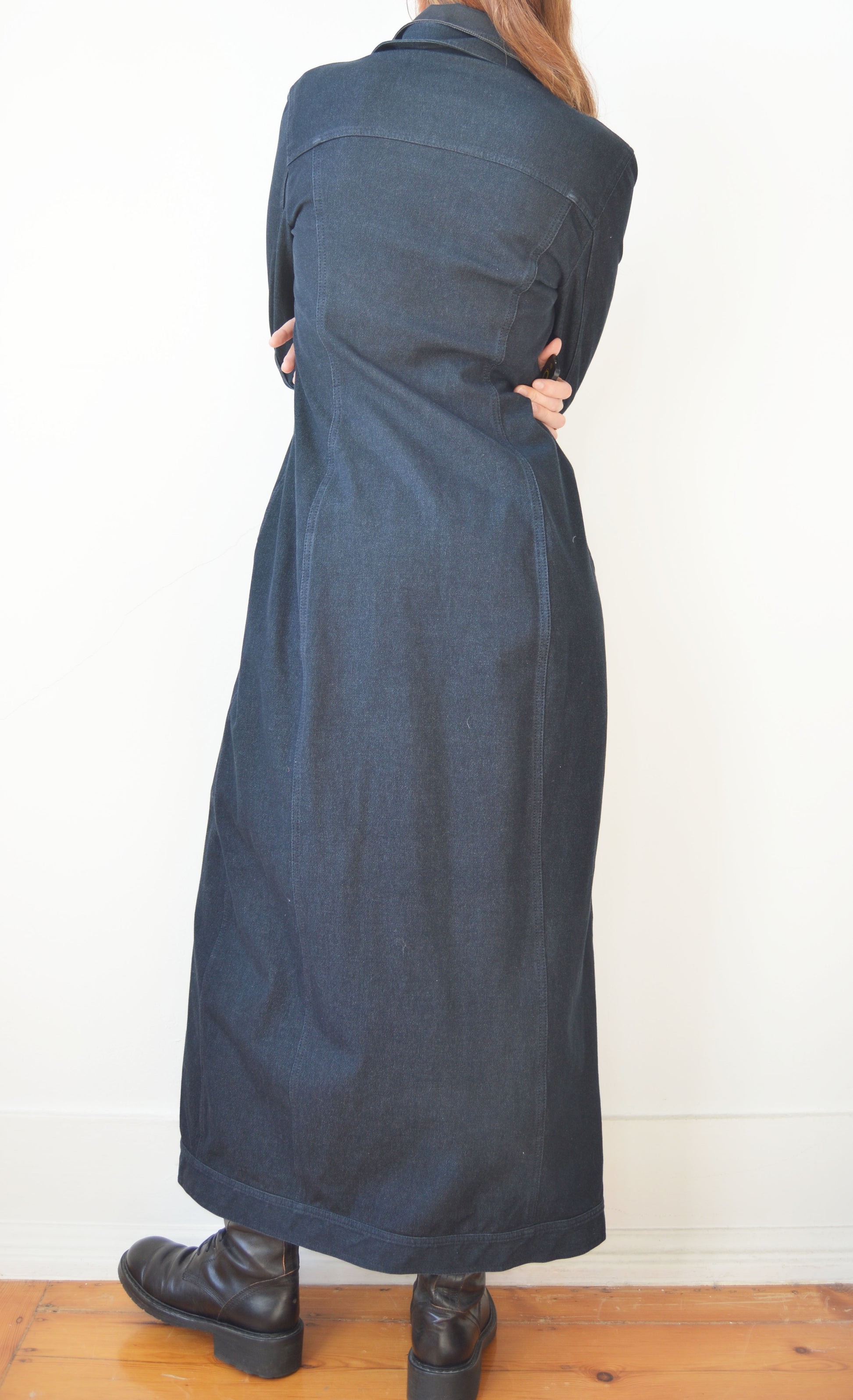 vintage d&g maxi denim jacket