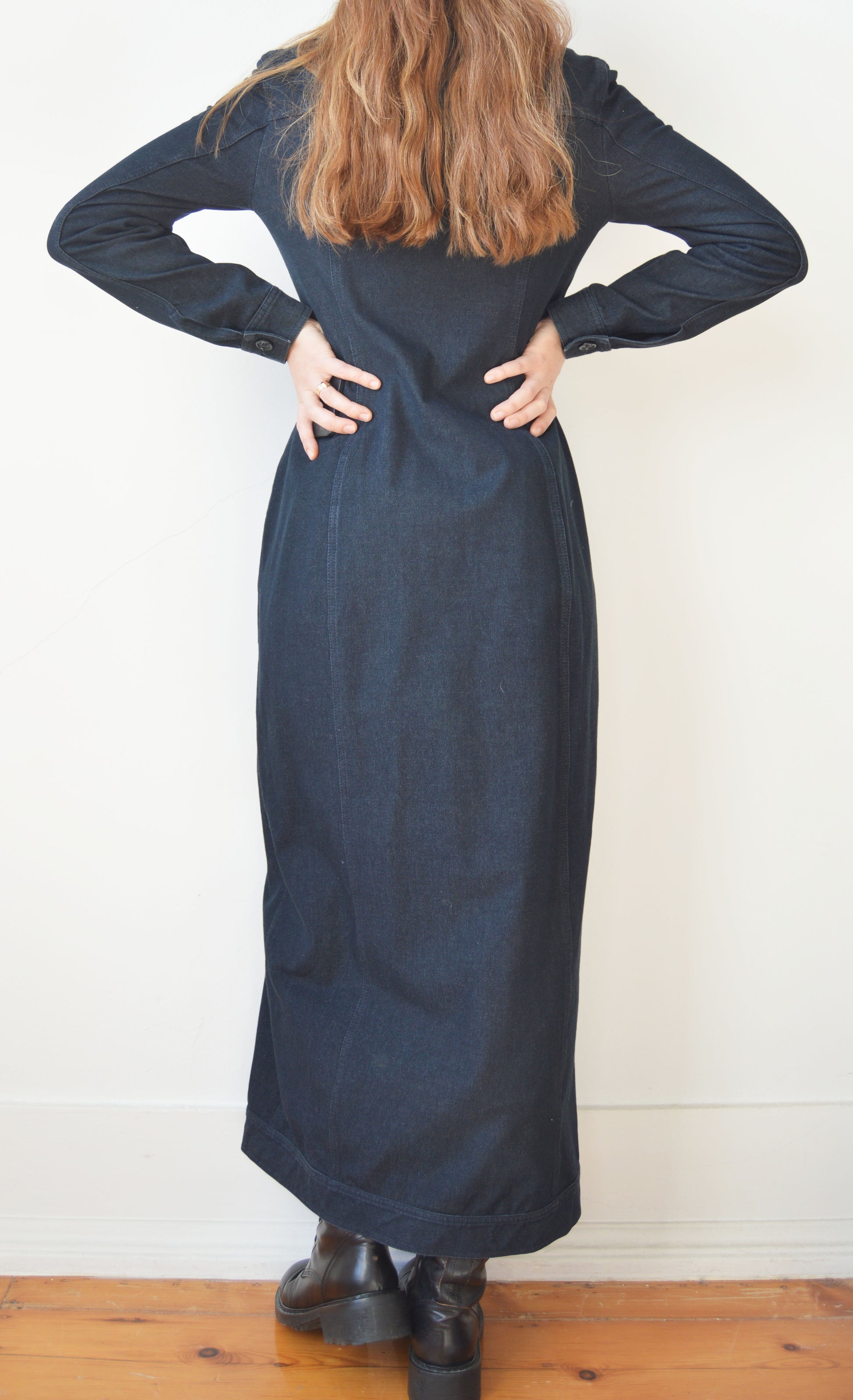 vintage d&g maxi denim jacket
