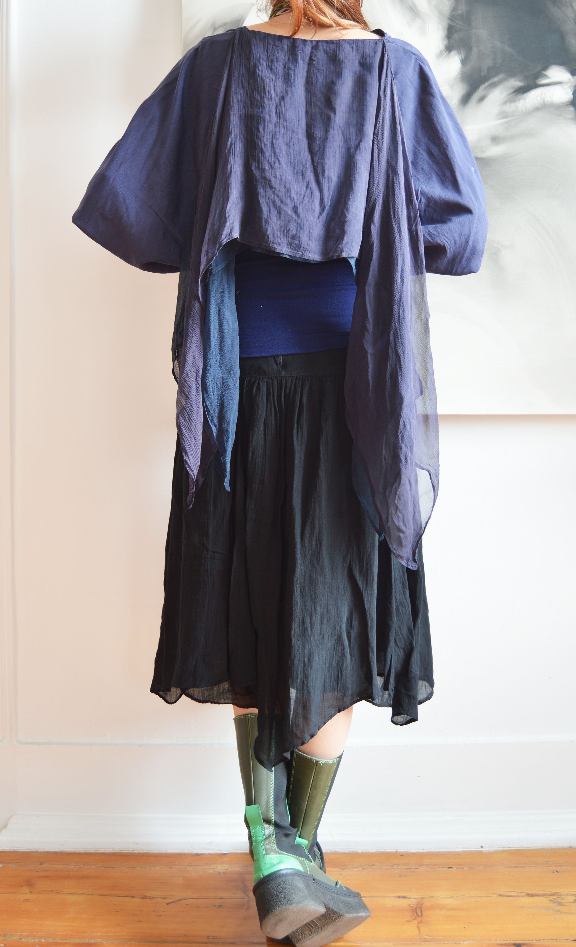 vintage dolce gabbana blue silk blouse