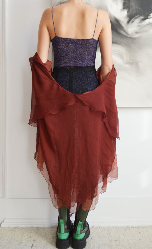 vintage dolce gabbana fw 2000 sparkly purple knit vest camisole