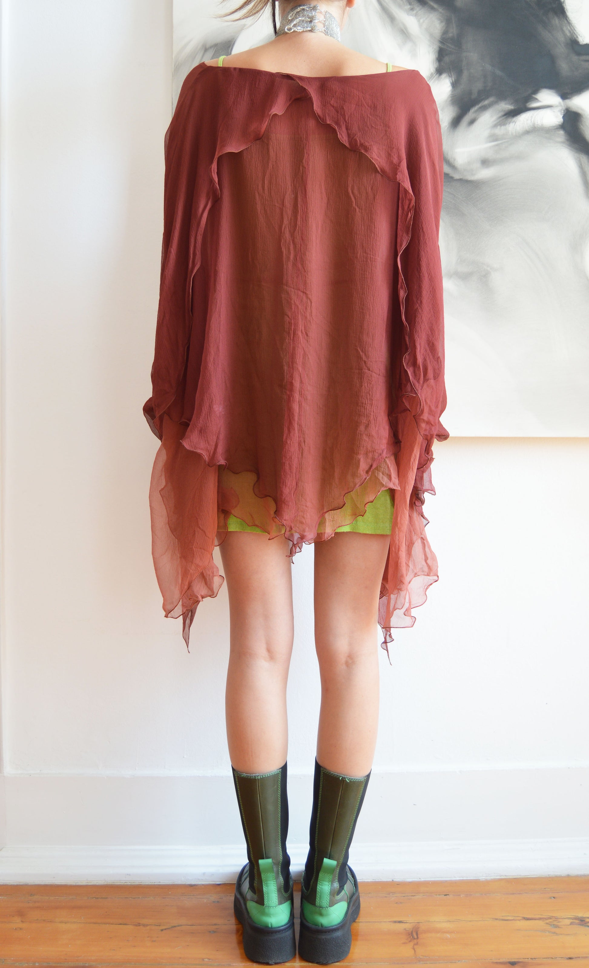 vintage dolce gabbana ss 1991 red silk blouse