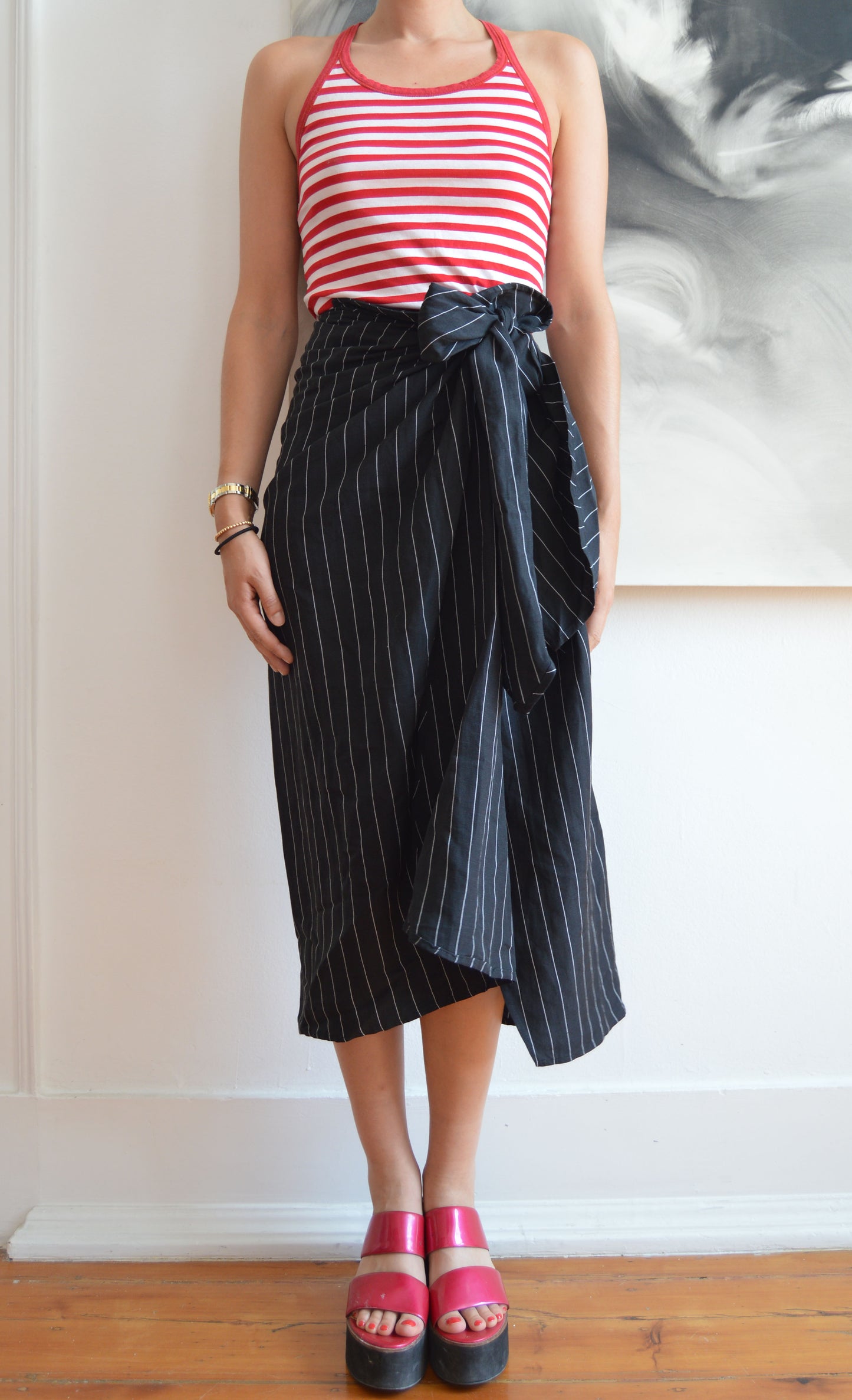 vintage dolce gabbana ss 2003 striped tank top