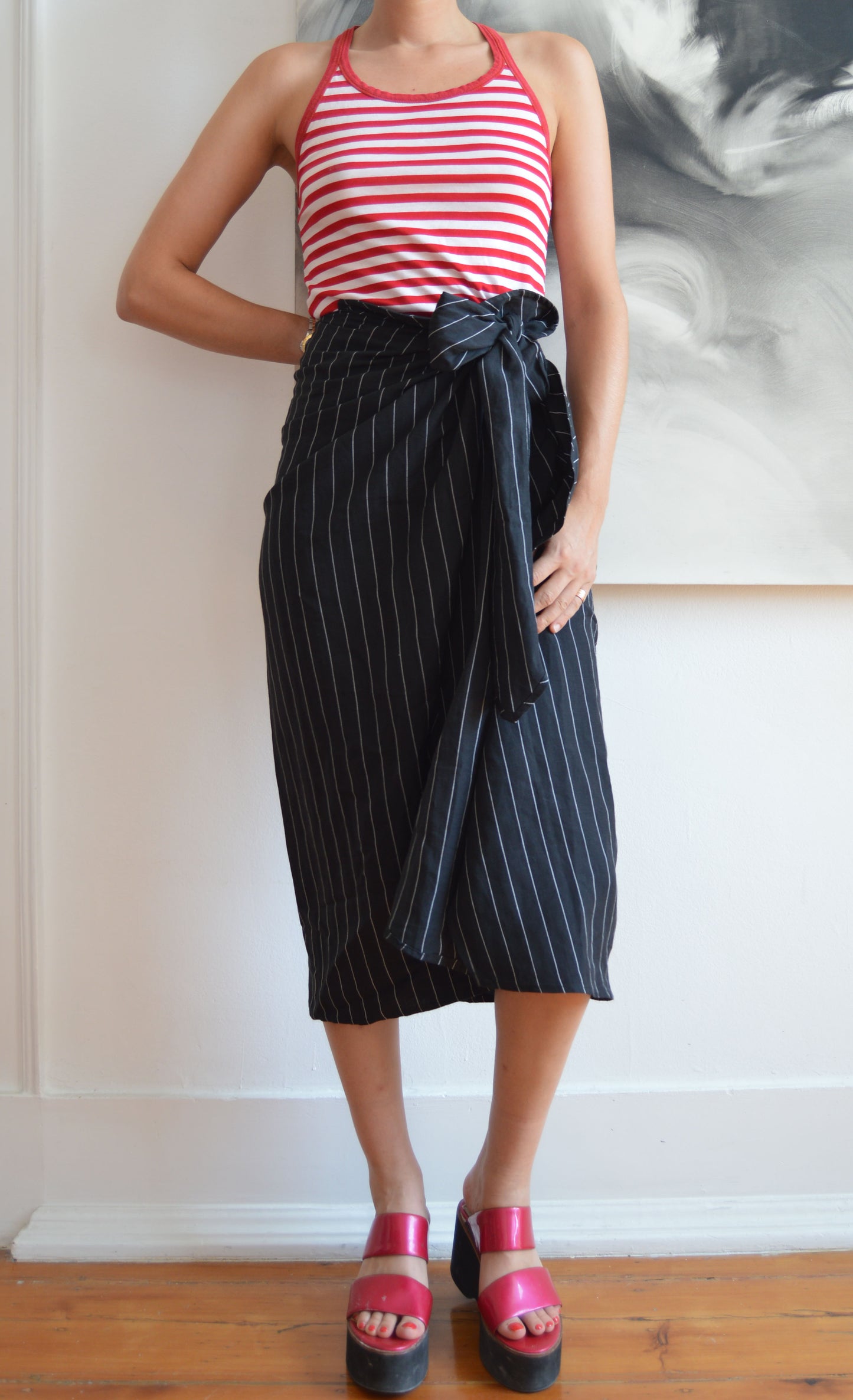 vintage dolce gabbana ss 2003 striped tank top