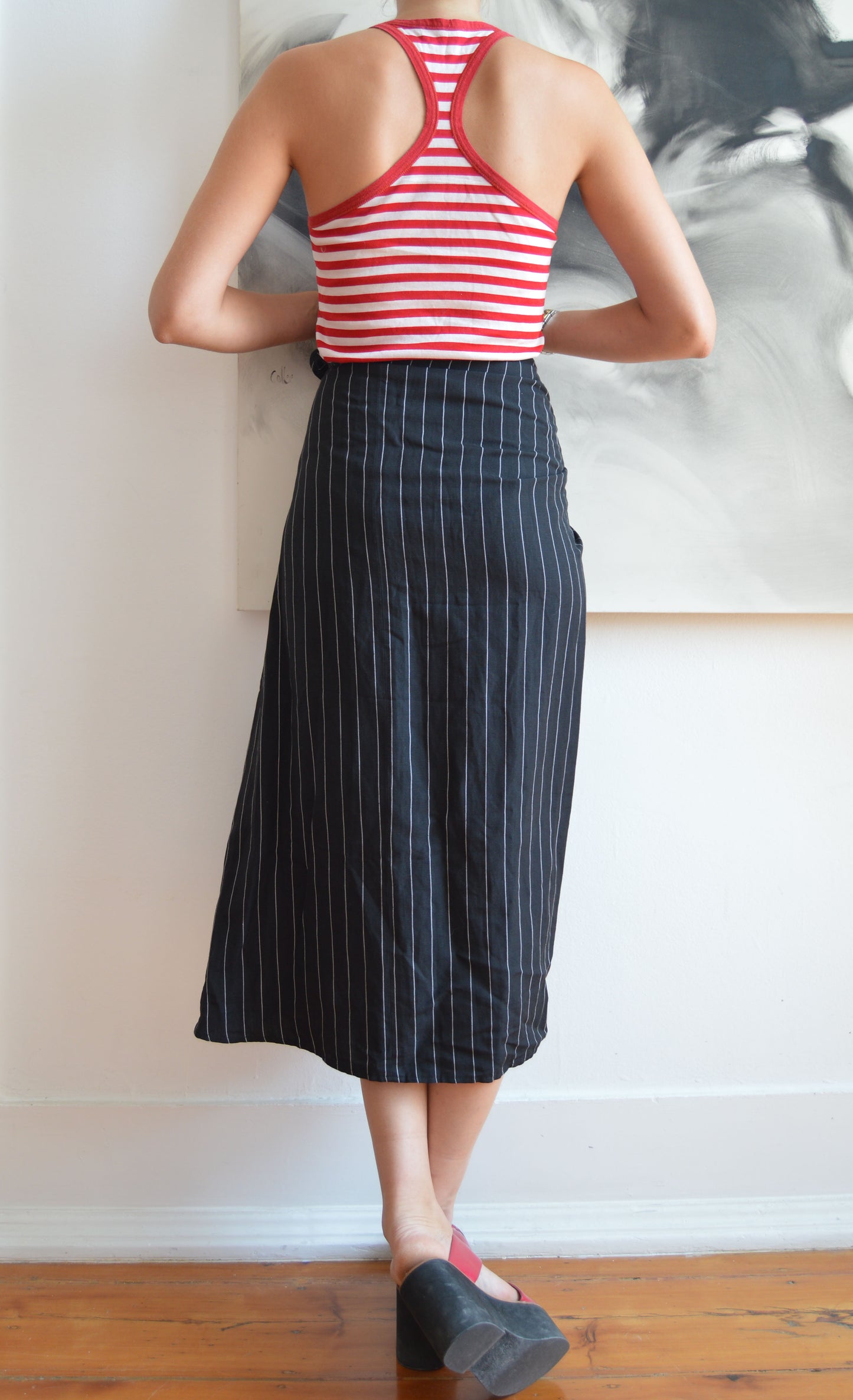 vintage dolce gabbana ss 2003 striped tank top