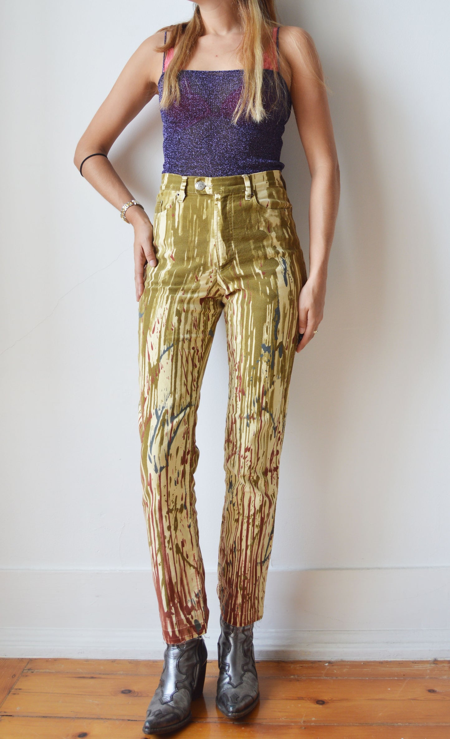 Vintage Gaultier Jeans Paint Splatter Trousers