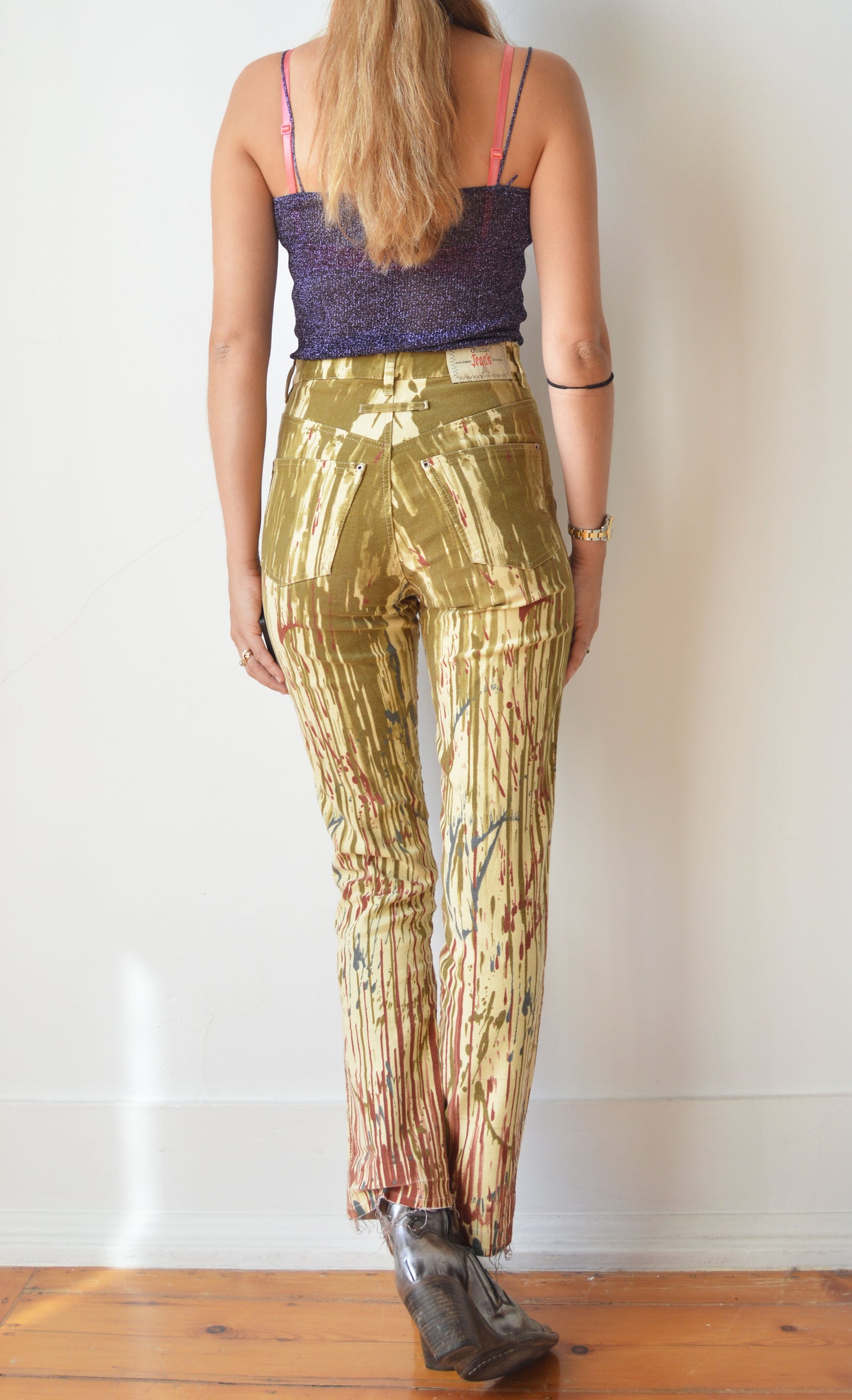 Vintage Gaultier Jeans Paint Splatter Trousers
