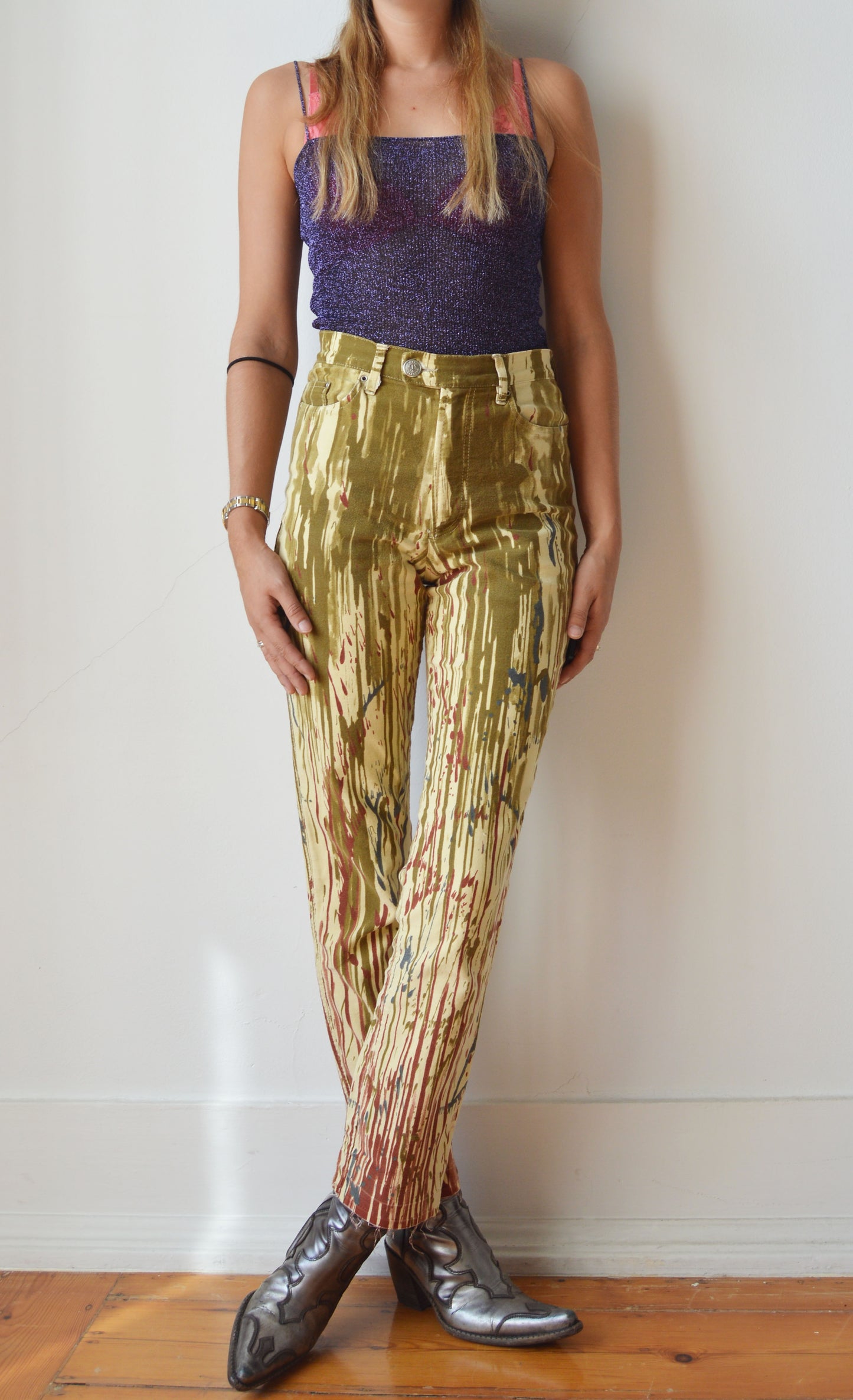 Vintage Gaultier Jeans Paint Splatter Trousers