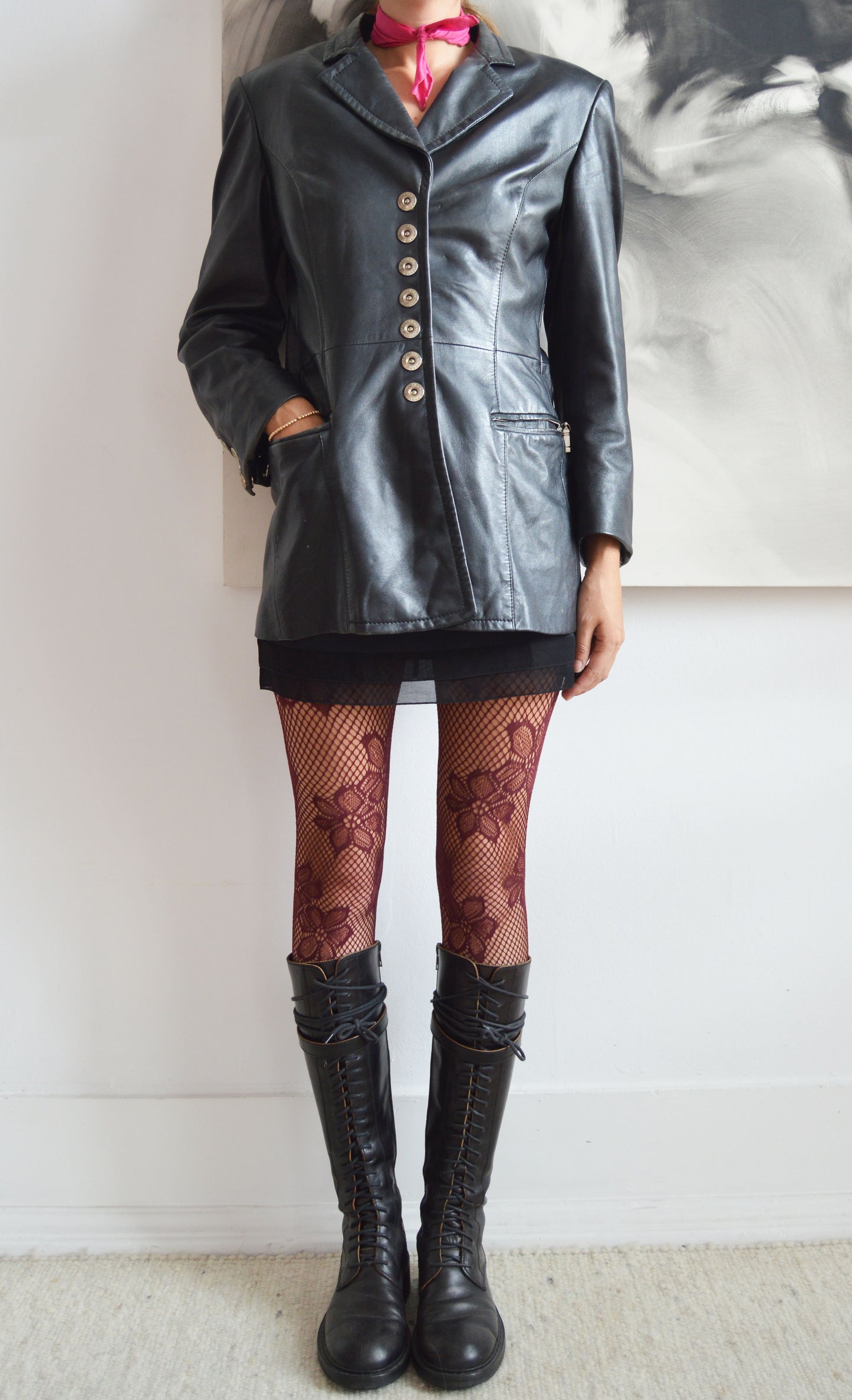 vintage gianfranco ferre leather jacket