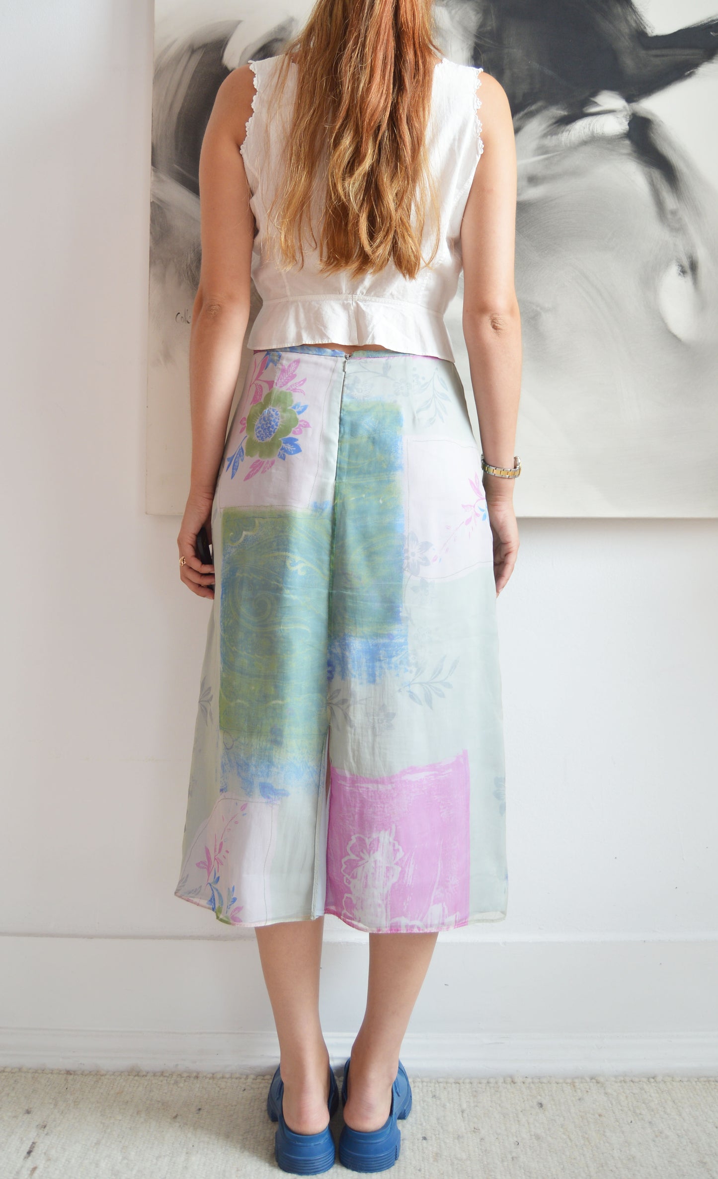 vintage Giorgio Armani ss 2000 patterned skirt
